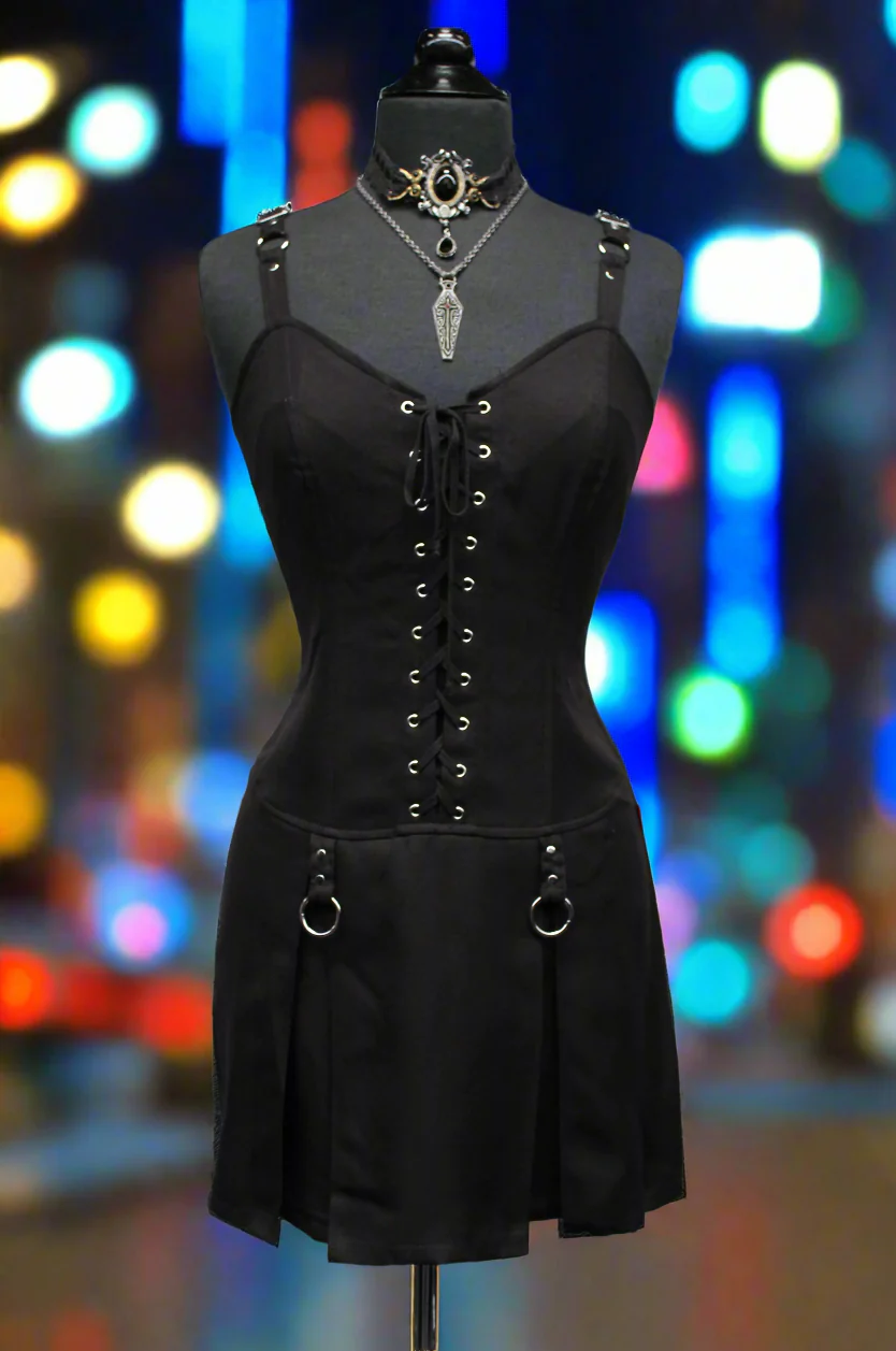 PUNKY LACE-UP DRESS - Image 2