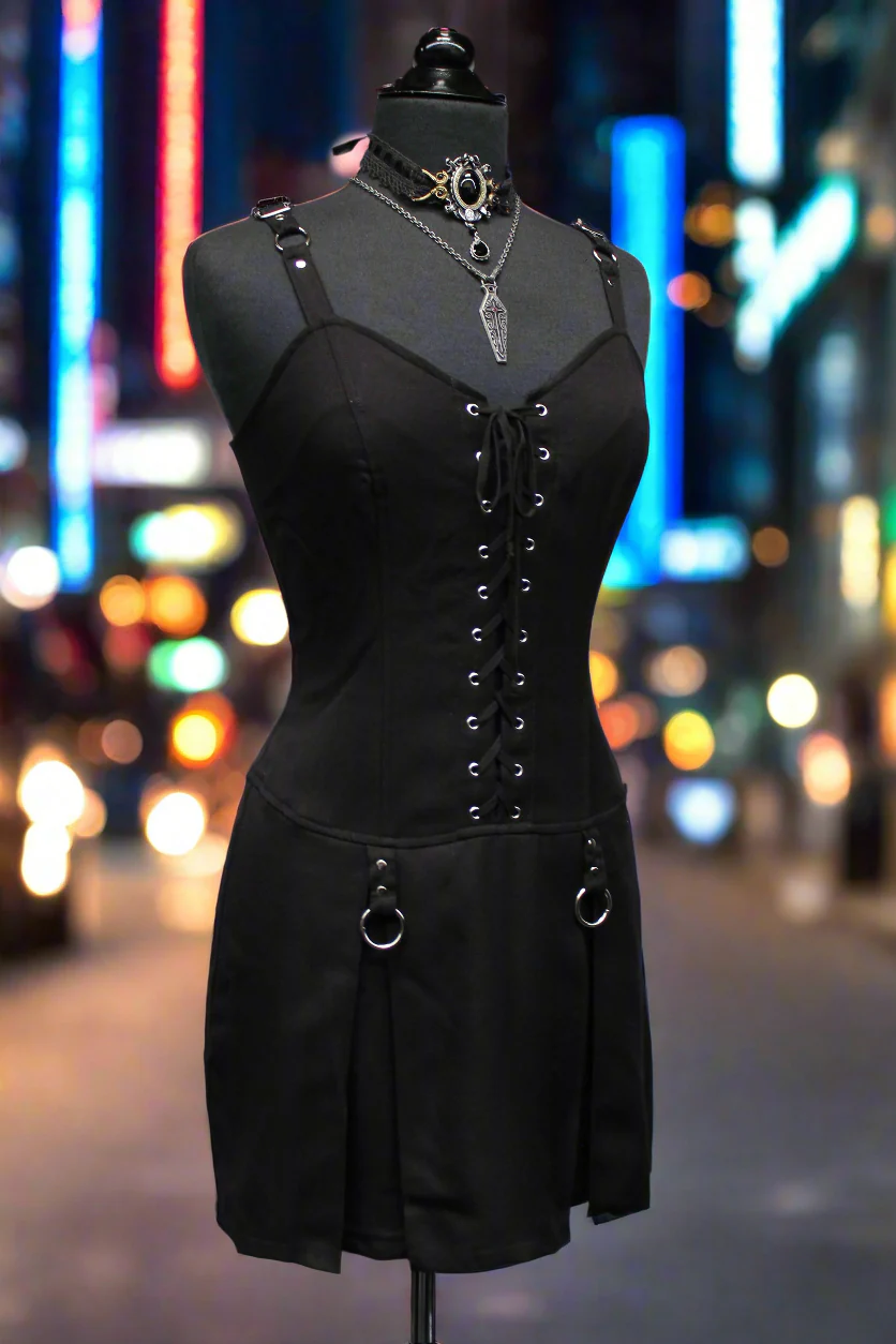 PUNKY LACE-UP DRESS - Image 4