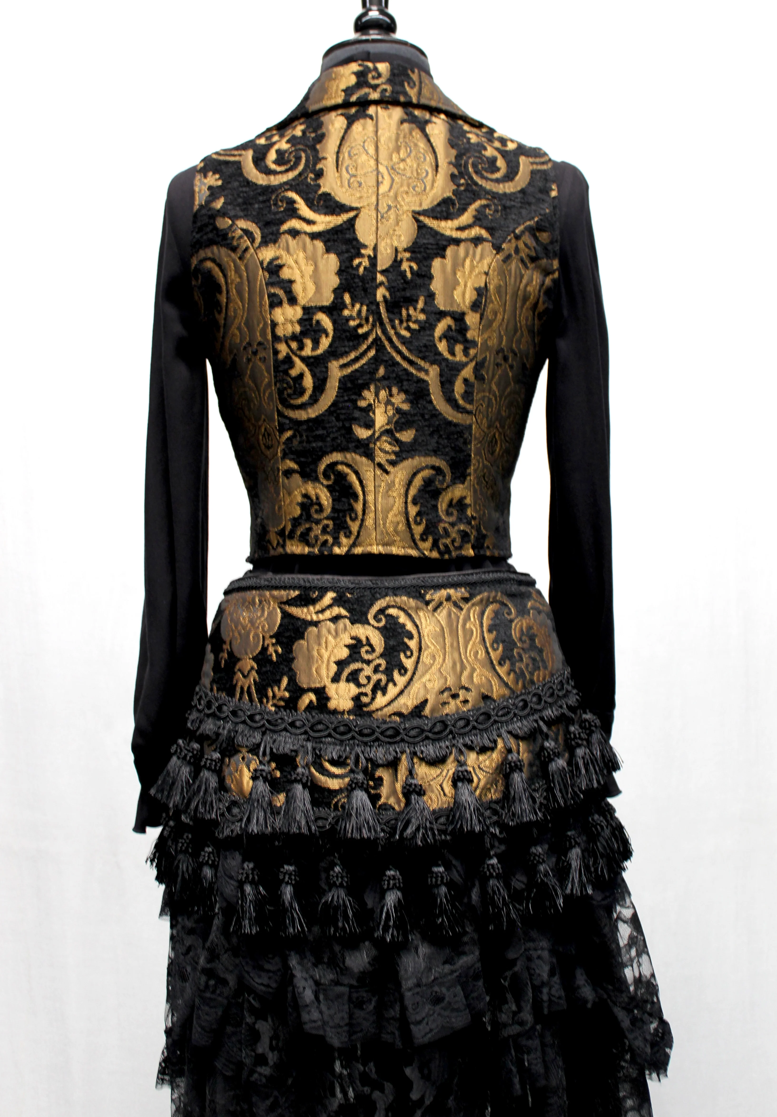 MARQUESA VEST - GOLD/BLACK TAPESTRY - Image 8