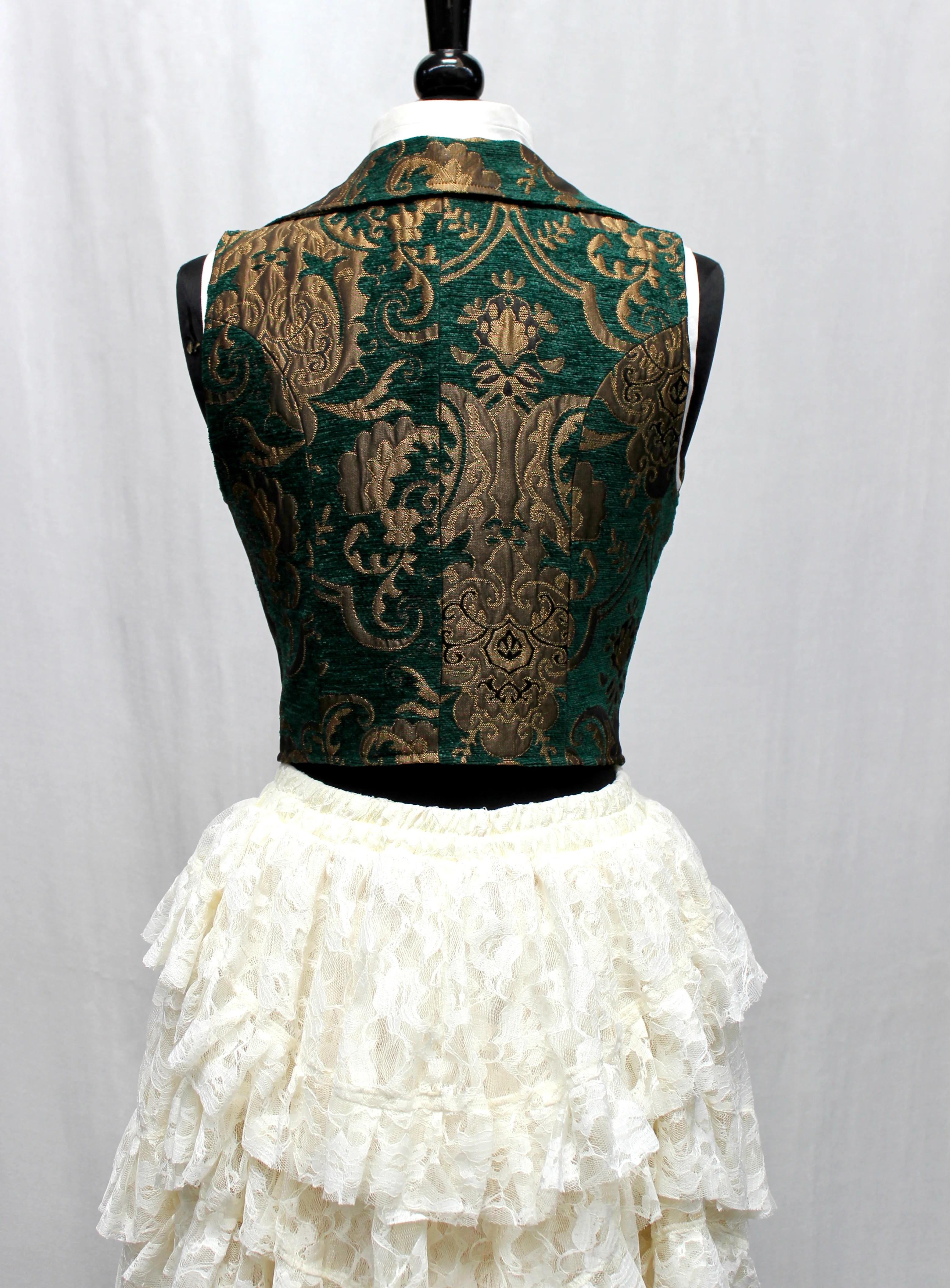 MARQUESA VEST - GREEN/GOLD TAPESTRY - Image 5