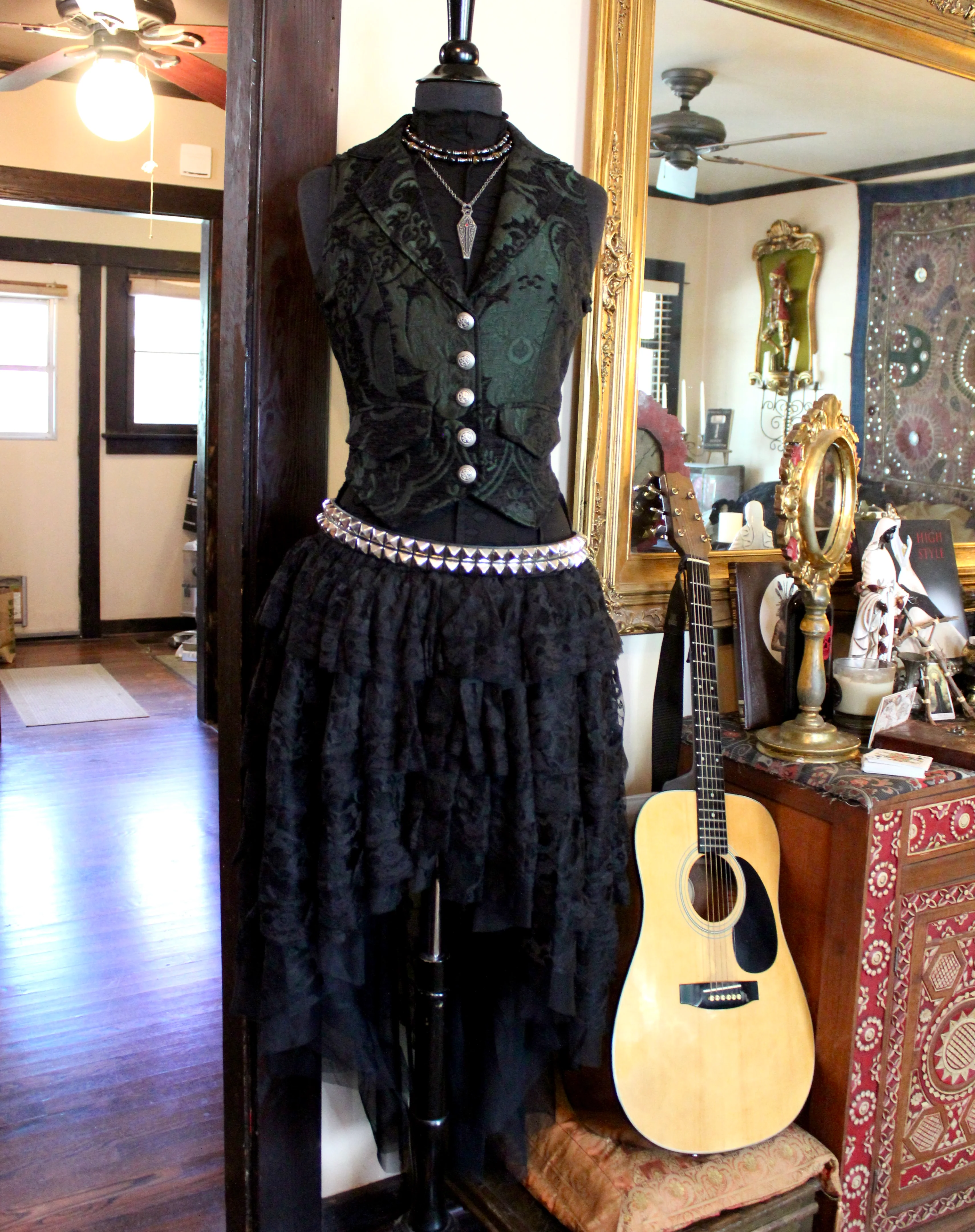 MARQUESA VEST - GREEN/BLACK TAPESTRY - Image 8