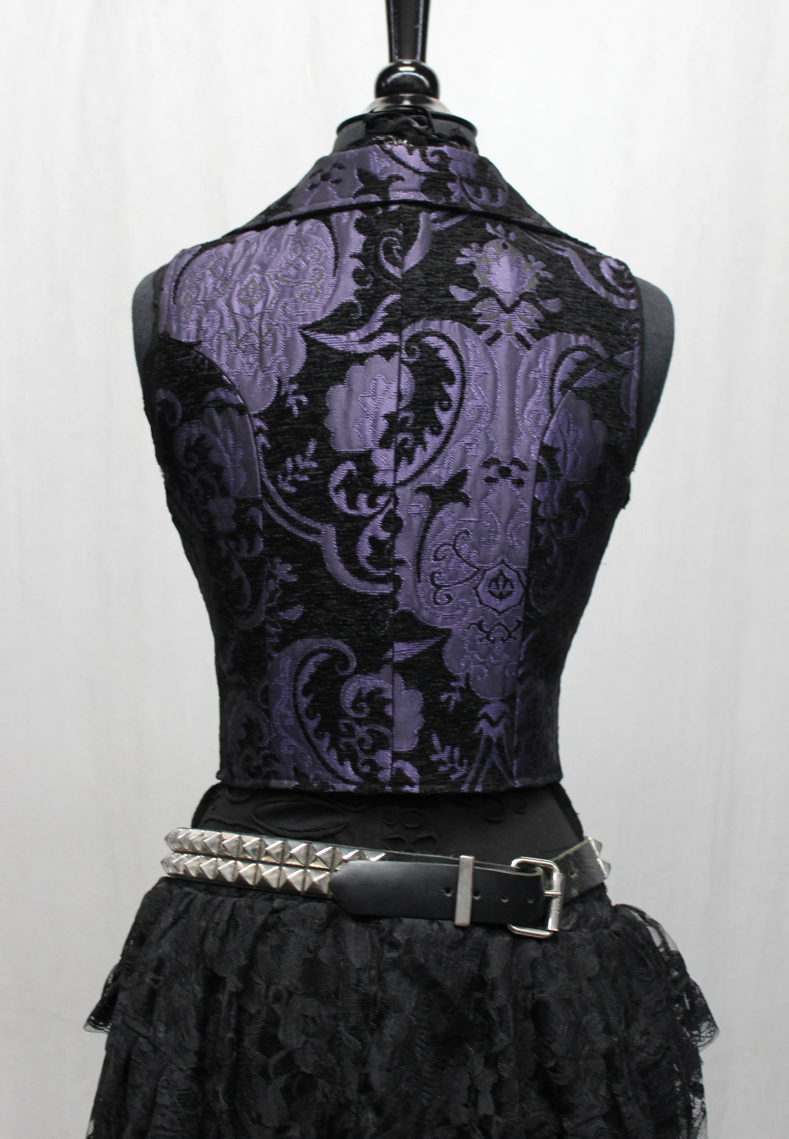 MARQUESA VEST - PURPLE/BLACK TAPESTRY - Image 5