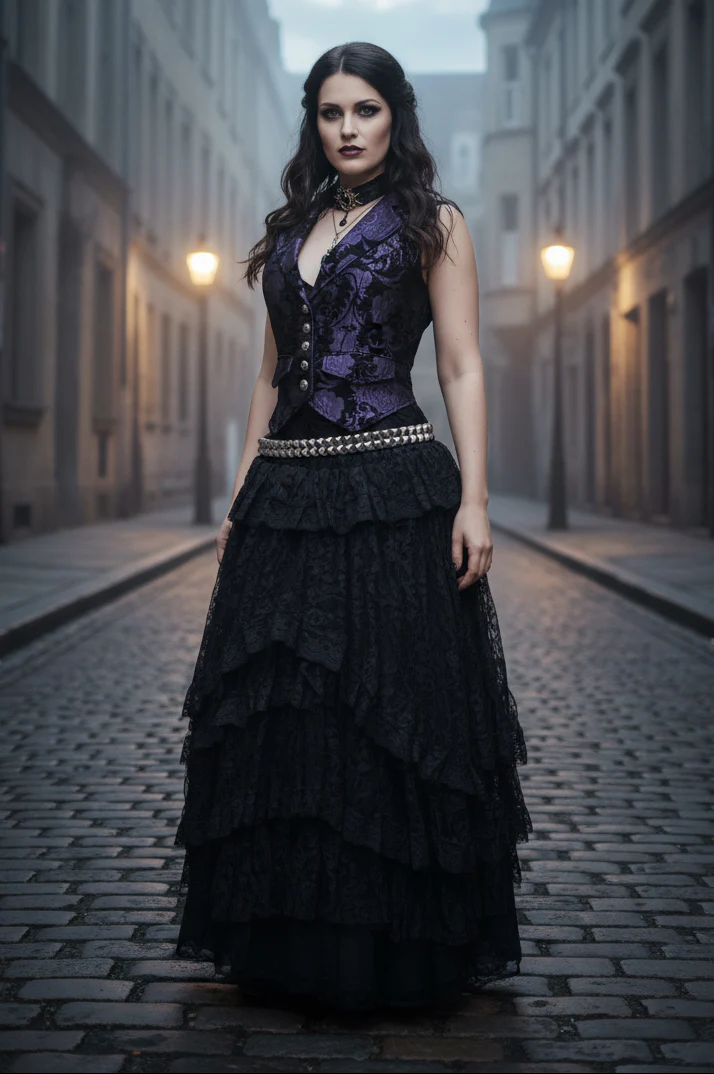 MARQUESA VEST - PURPLE/BLACK TAPESTRY - Image 6