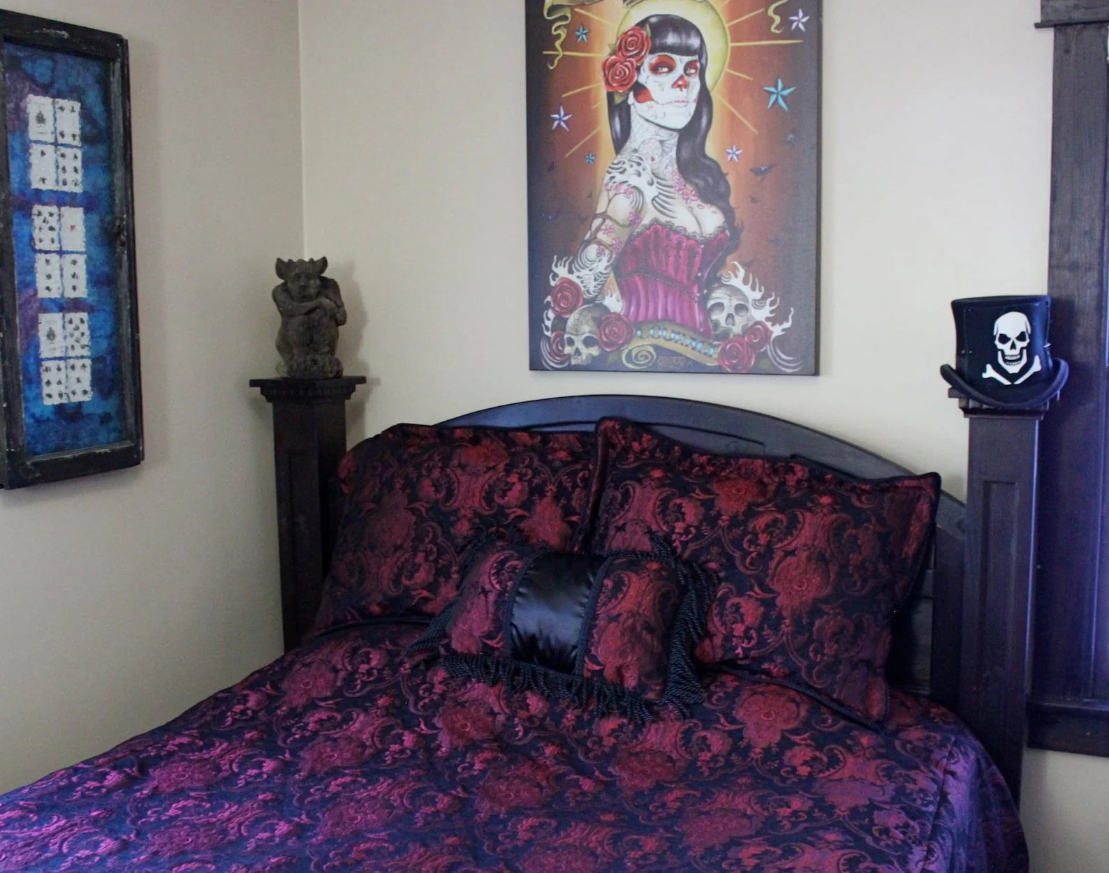 MEDIEVAL TAPESTRY DUVET AND PILLOW SET - RED/BLACK - QUEEN SIZE - Image 5