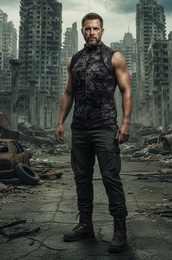 MEN'S FUTURE SHOCK SLEEVELESS T-SHIRT - GREY ZOMBIE - Image 3