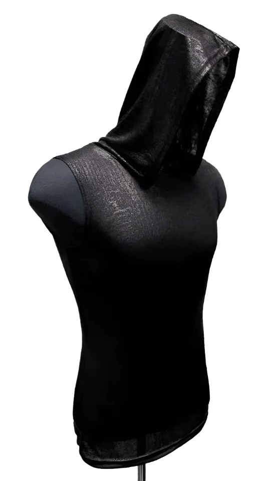 MEN'S HOODIE T - METALLIC BLACK - Image 3