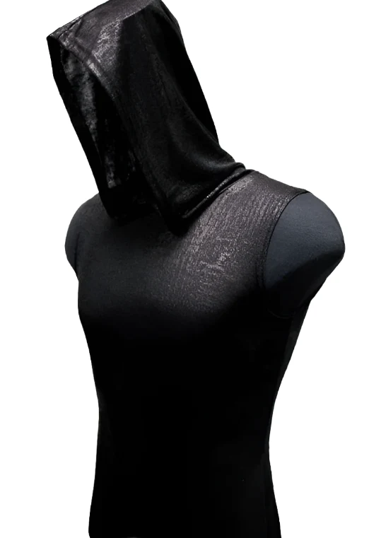 MEN'S HOODIE T - METALLIC BLACK - Image 4