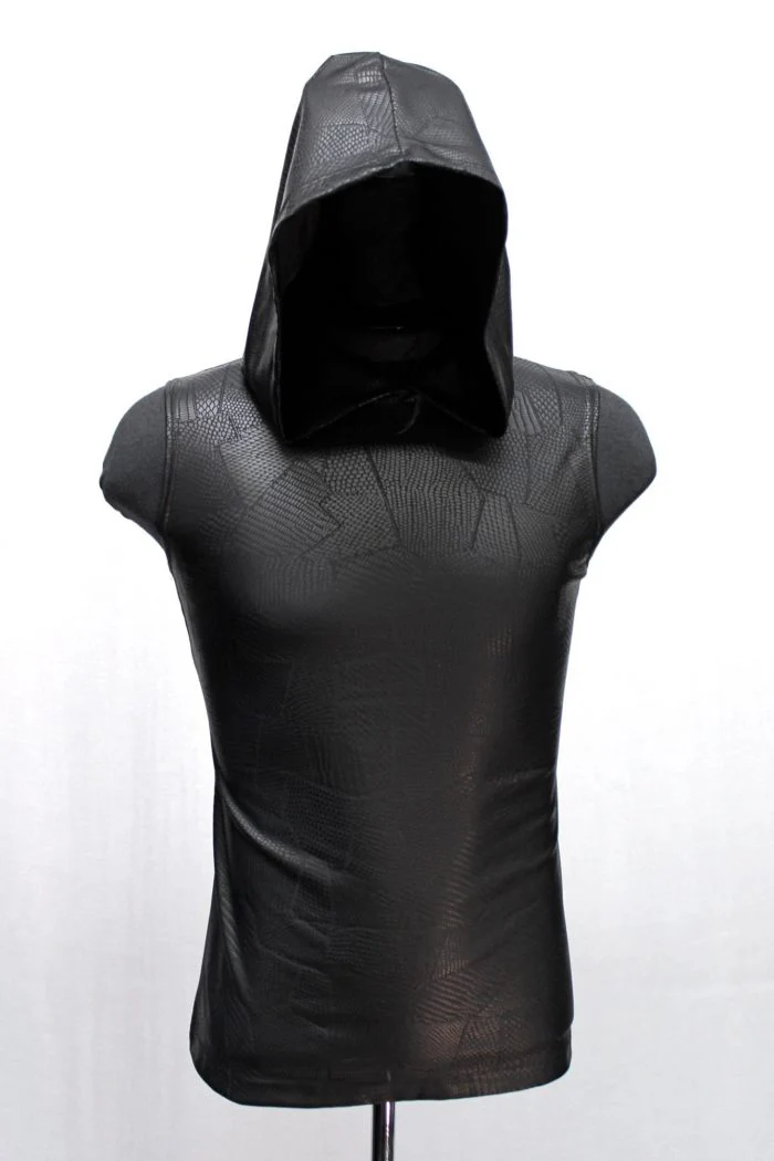 MEN'S HOODIE T - PATCHWORK VINYL FABRIC - Image 3