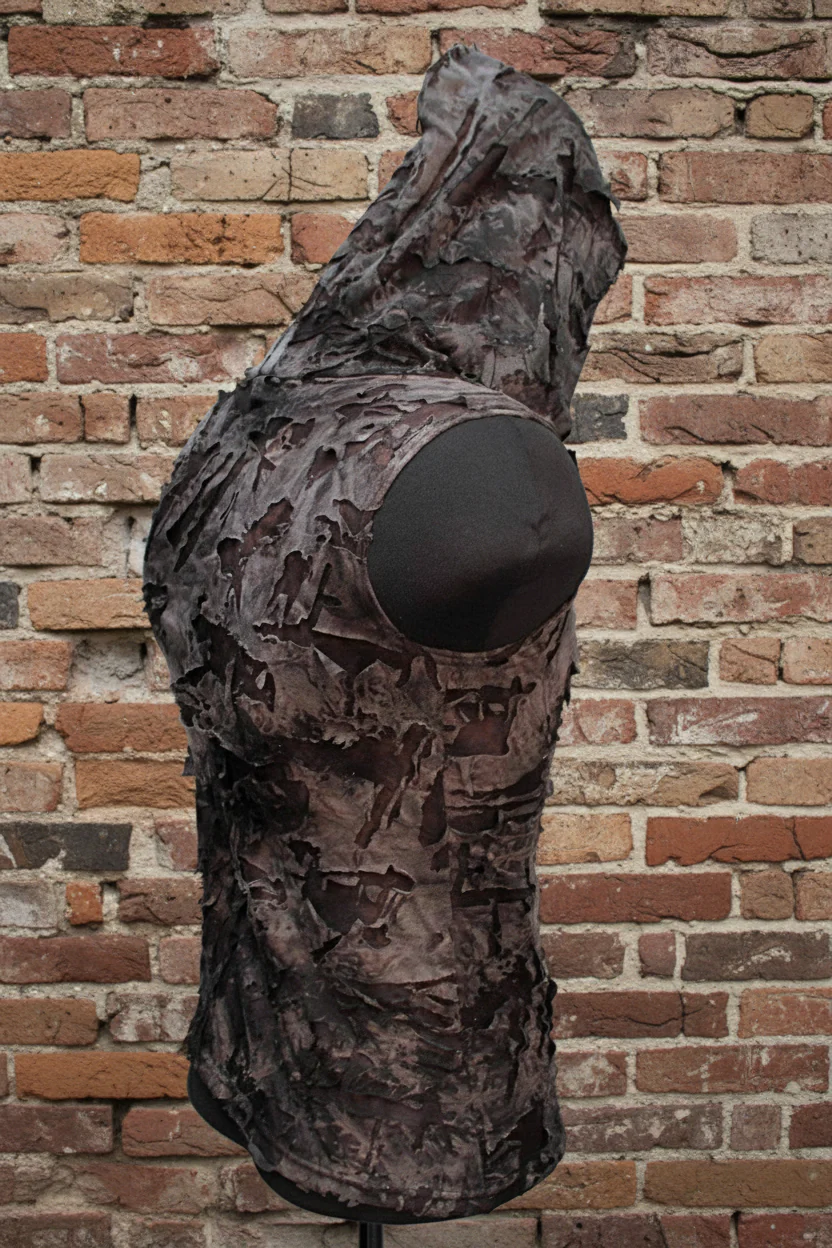 MEN'S HOODIE T - GREY ZOMBIE FABRIC - Image 4