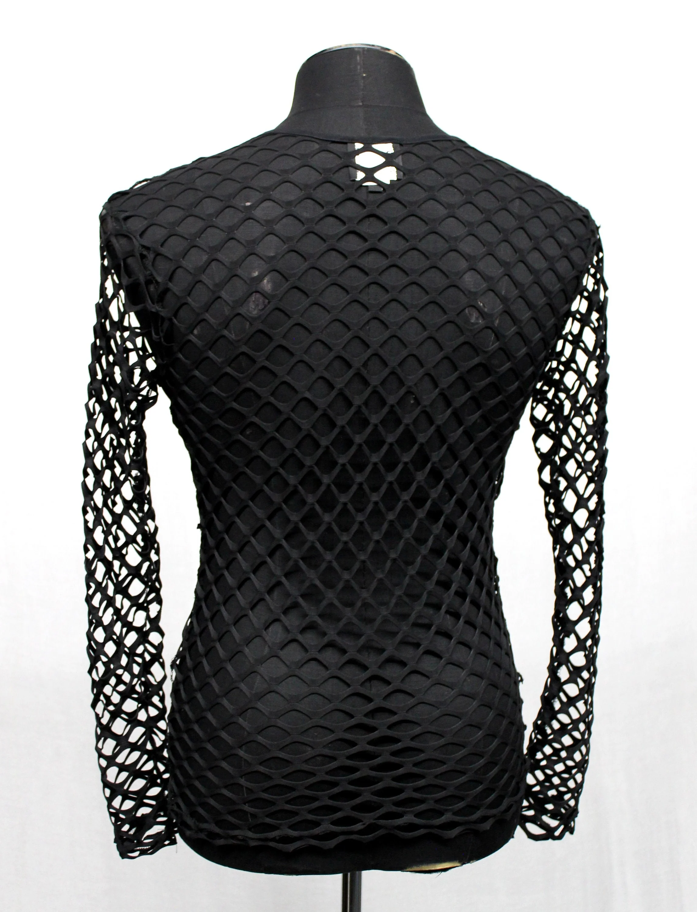 MEN'S LONG SLEEVE T-SHIRT - BIG HOLE FISHNET - Image 4