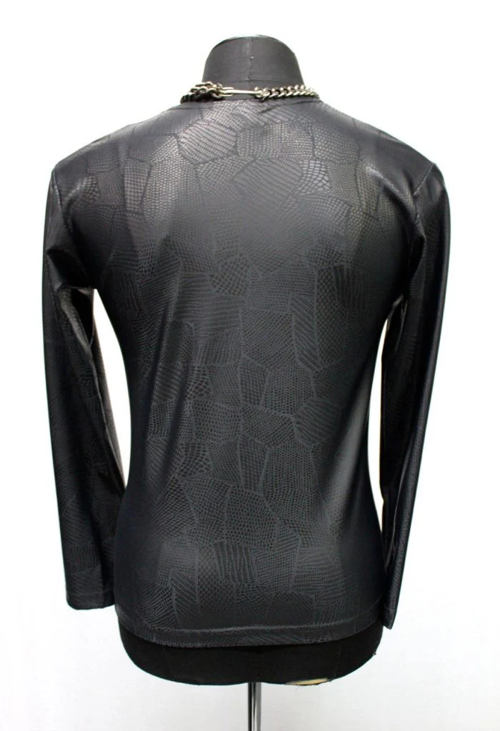 MEN'S LONG SLEEVE TEE - PATCHWORK PRINT VINYL - Image 3