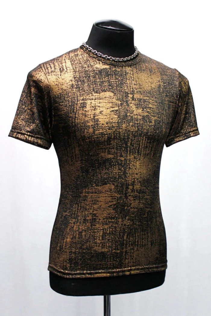 MEN'S SHORT SLEEVE TEE - METALLIC GOLD - Image 3