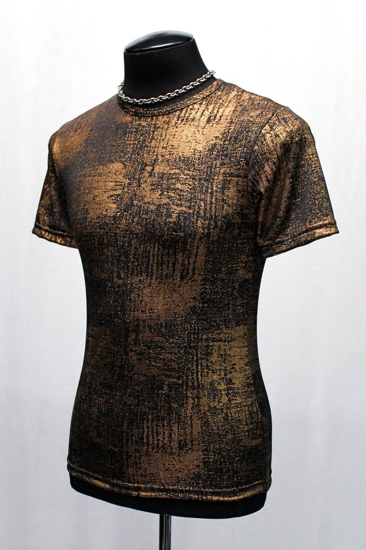 MEN'S SHORT SLEEVE TEE - METALLIC GOLD - Image 4
