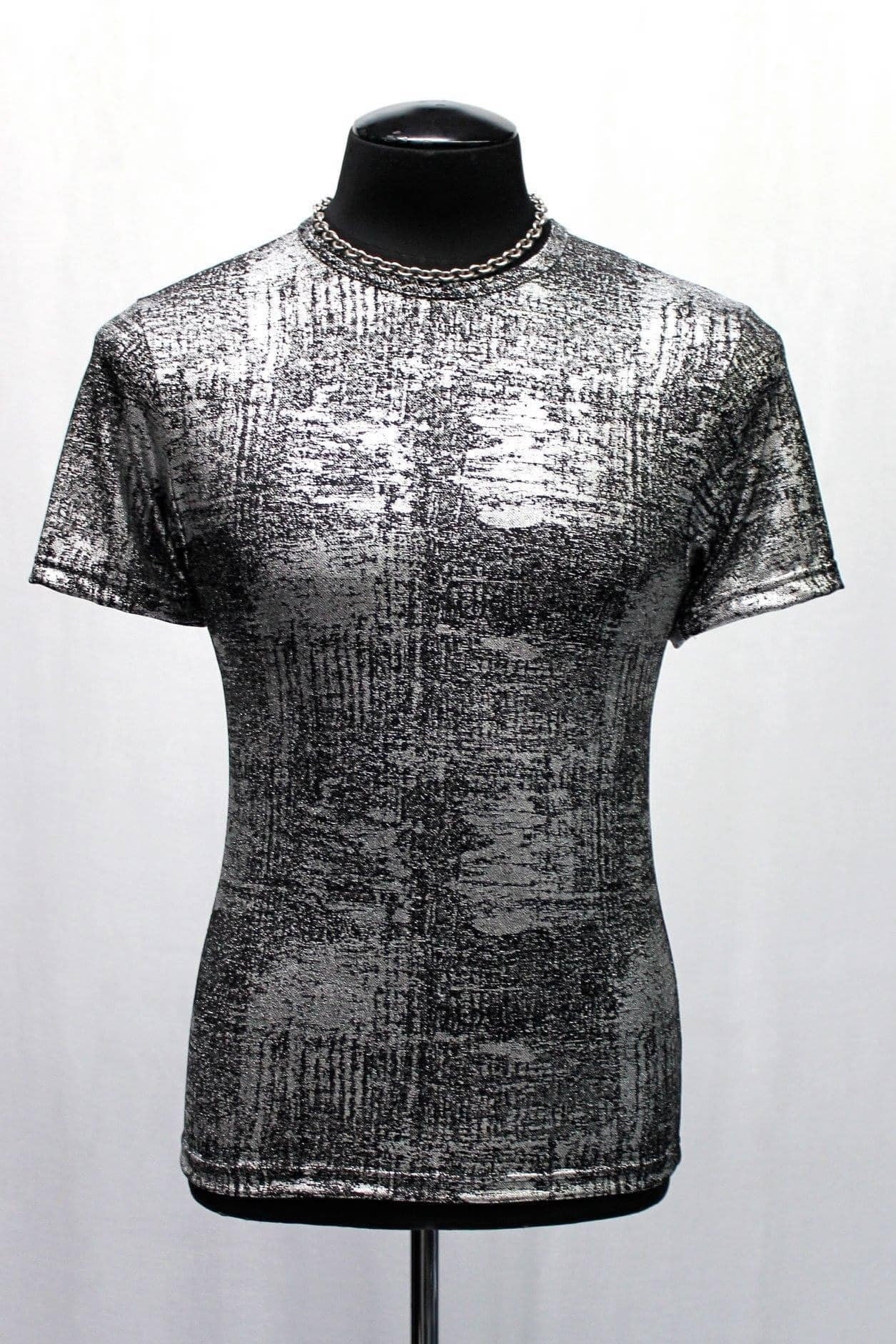 MEN'S SHORT SLEEVE TEE - METALLIC - SILVER - Image 3