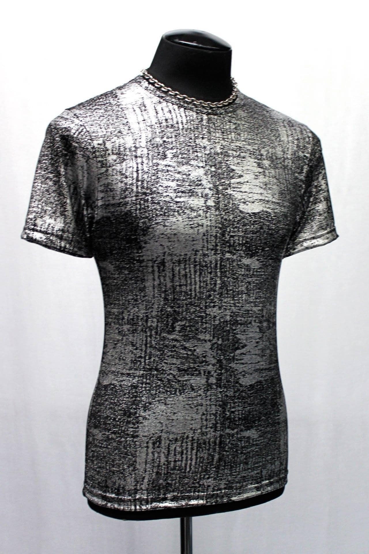 MEN'S SHORT SLEEVE TEE - METALLIC - SILVER - Image 4