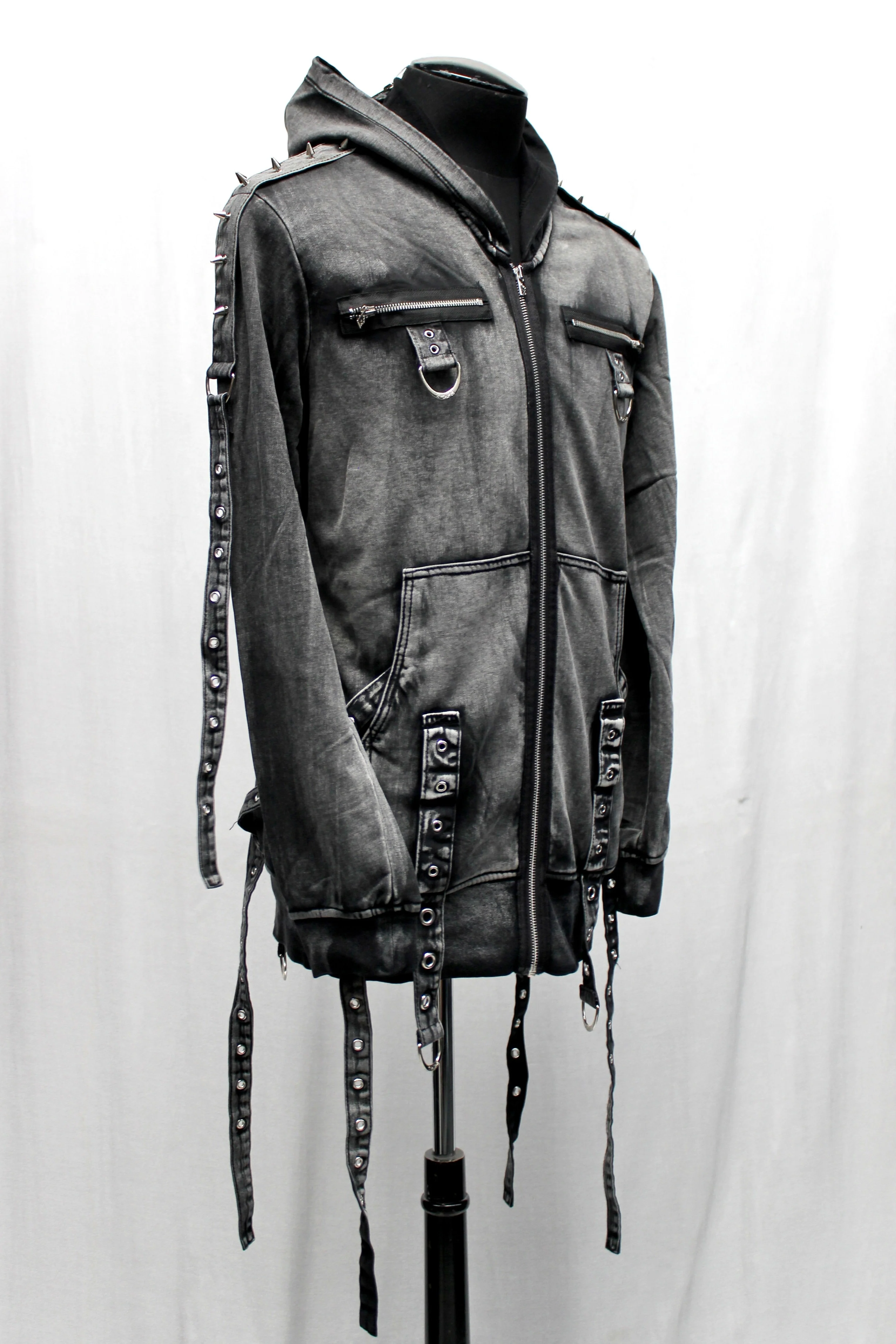 MONSTER HOODIE - DISTRESSED GREY - Image 4