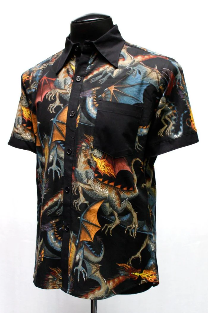MONSTER SHIRT - DRAGON PRINT - only sizes XXL + 3X left! - Image 3