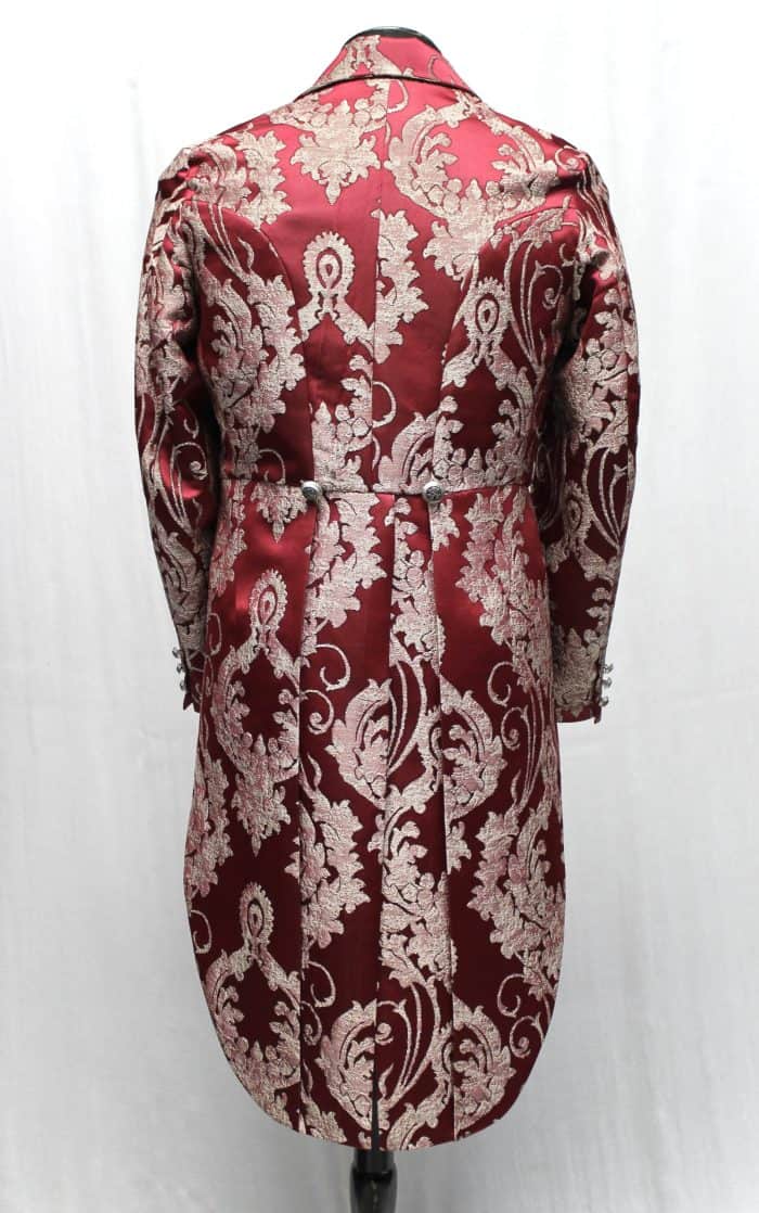 MONTE CRISTO TAILCOAT - RED SATIN BROCADE - Image 7