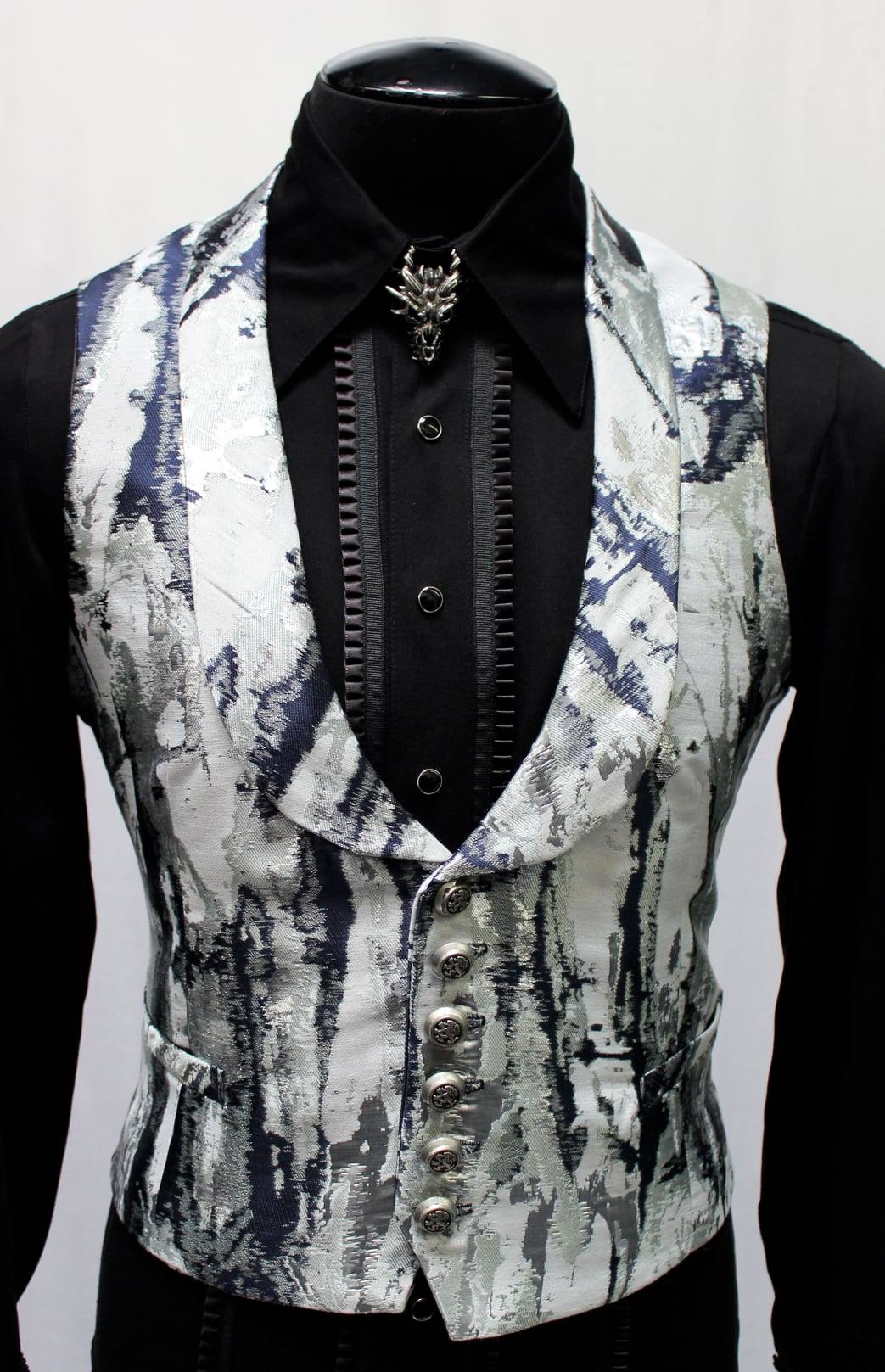 MONTE CRISTO VEST - ACID GRANITE - BLUE/SILVER - Image 2
