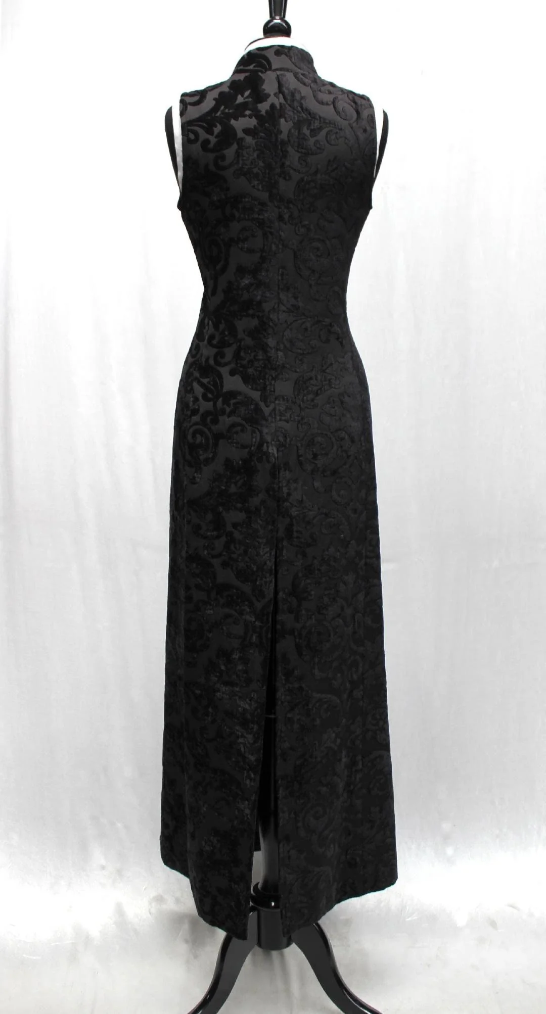 NECROMANTIC COAT/VEST - BLACK PRINT VELVET - Image 4