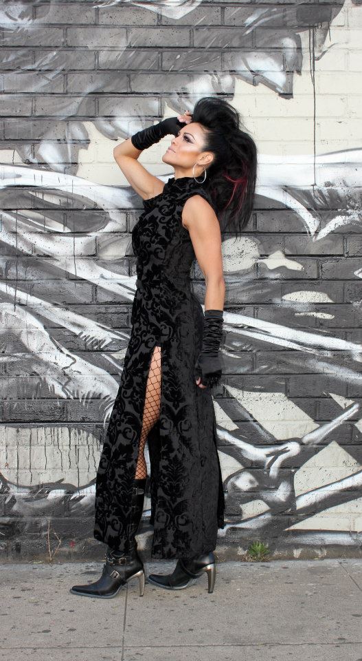 NECROMANTIC COAT/VEST - BLACK PRINT VELVET - Image 5