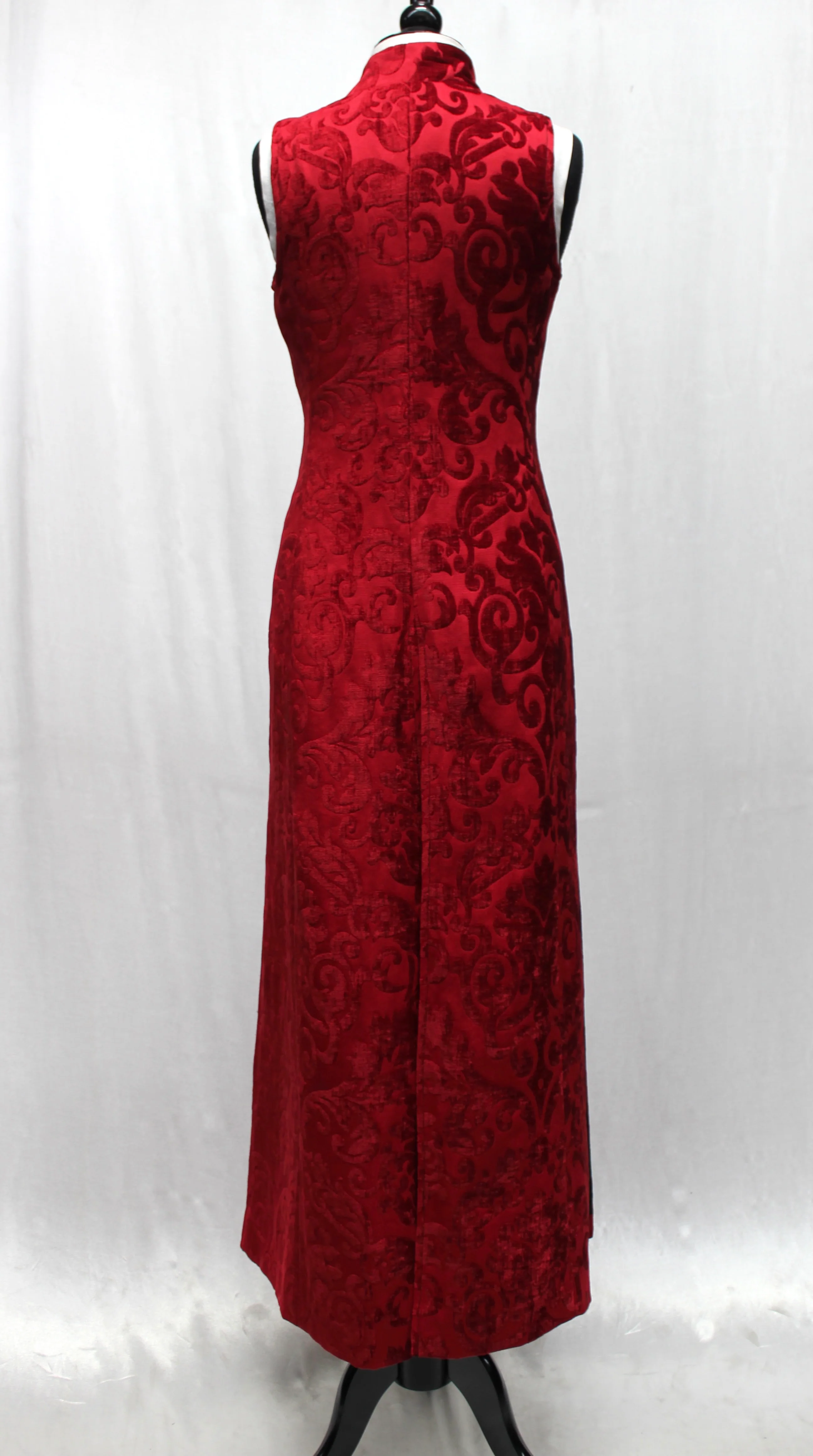 NECROMANTIC COAT/VEST - RED PRINT VELVET - Image 5