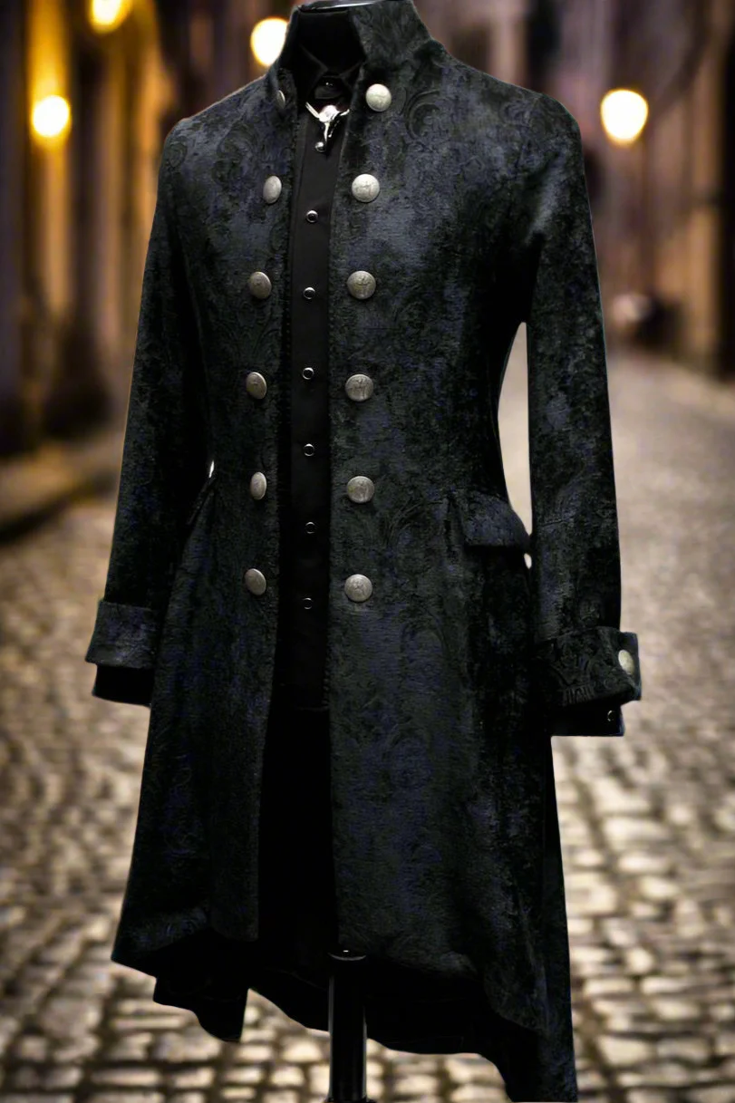 ORDER OF THE DRAGON COAT - BLACK VELVET BROCADE - Image 10
