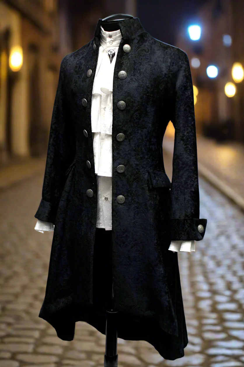 ORDER OF THE DRAGON COAT - BLACK VELVET BROCADE - Image 11