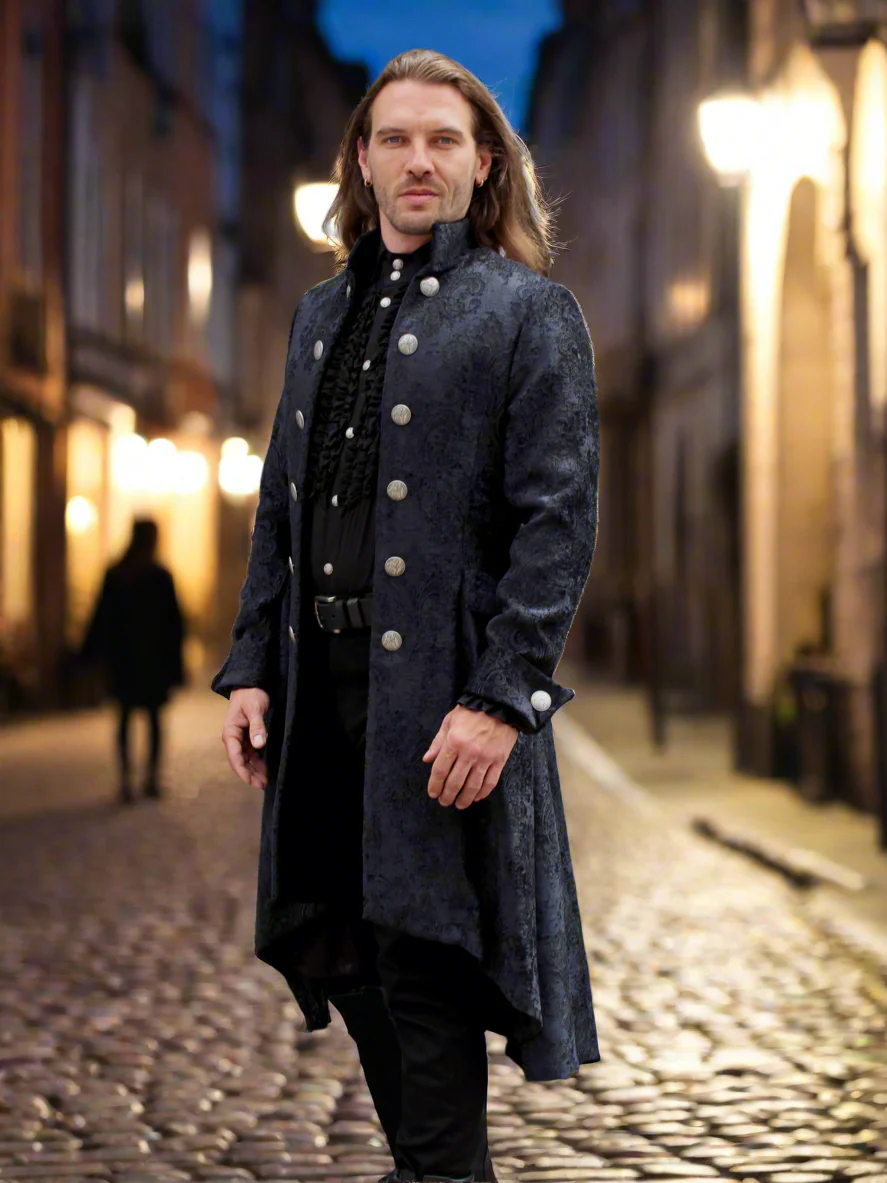 ORDER OF THE DRAGON COAT - BLACK VELVET BROCADE - Image 3
