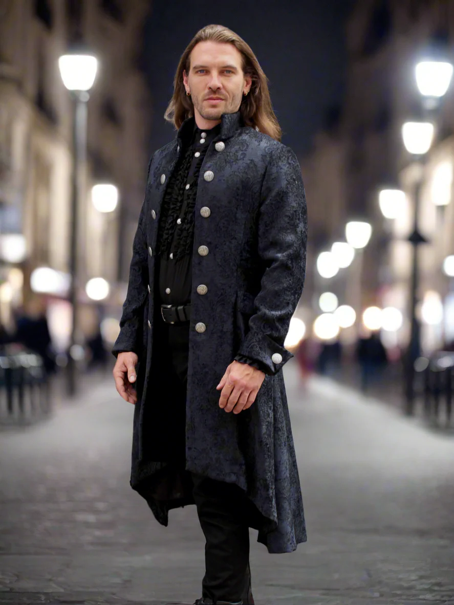 ORDER OF THE DRAGON COAT - BLACK VELVET BROCADE - Image 9