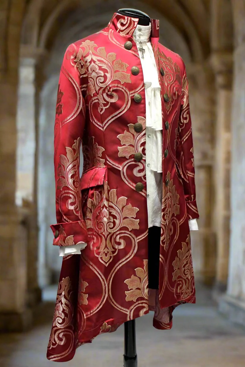 ORDER OF THE DRAGON COAT - BLOOD RED BROCADE - Image 3