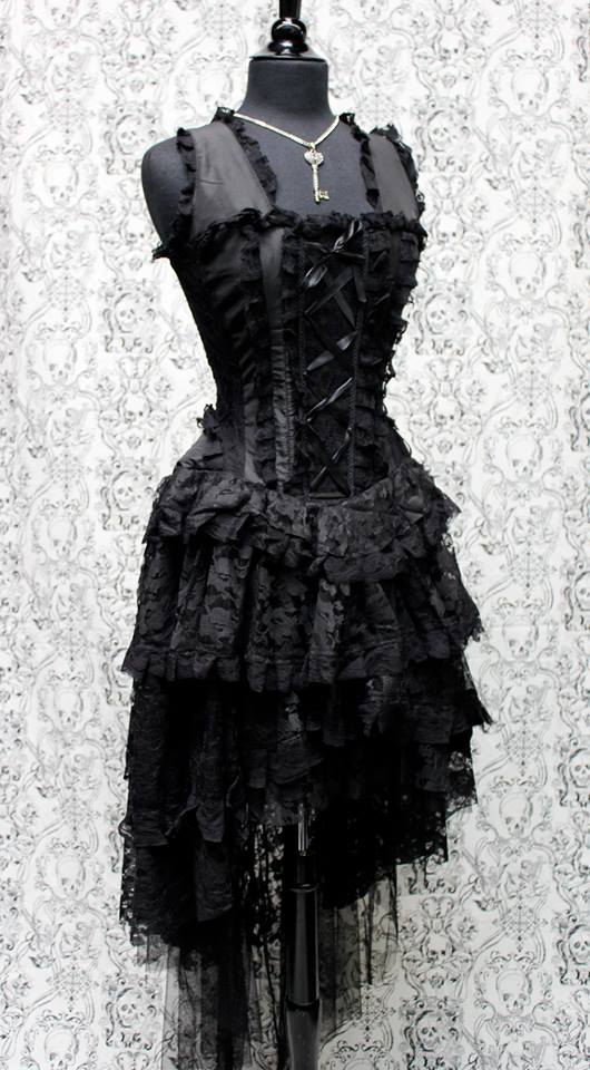 PARIS CABARET DRESS - BLACK TAFFETA - Image 6