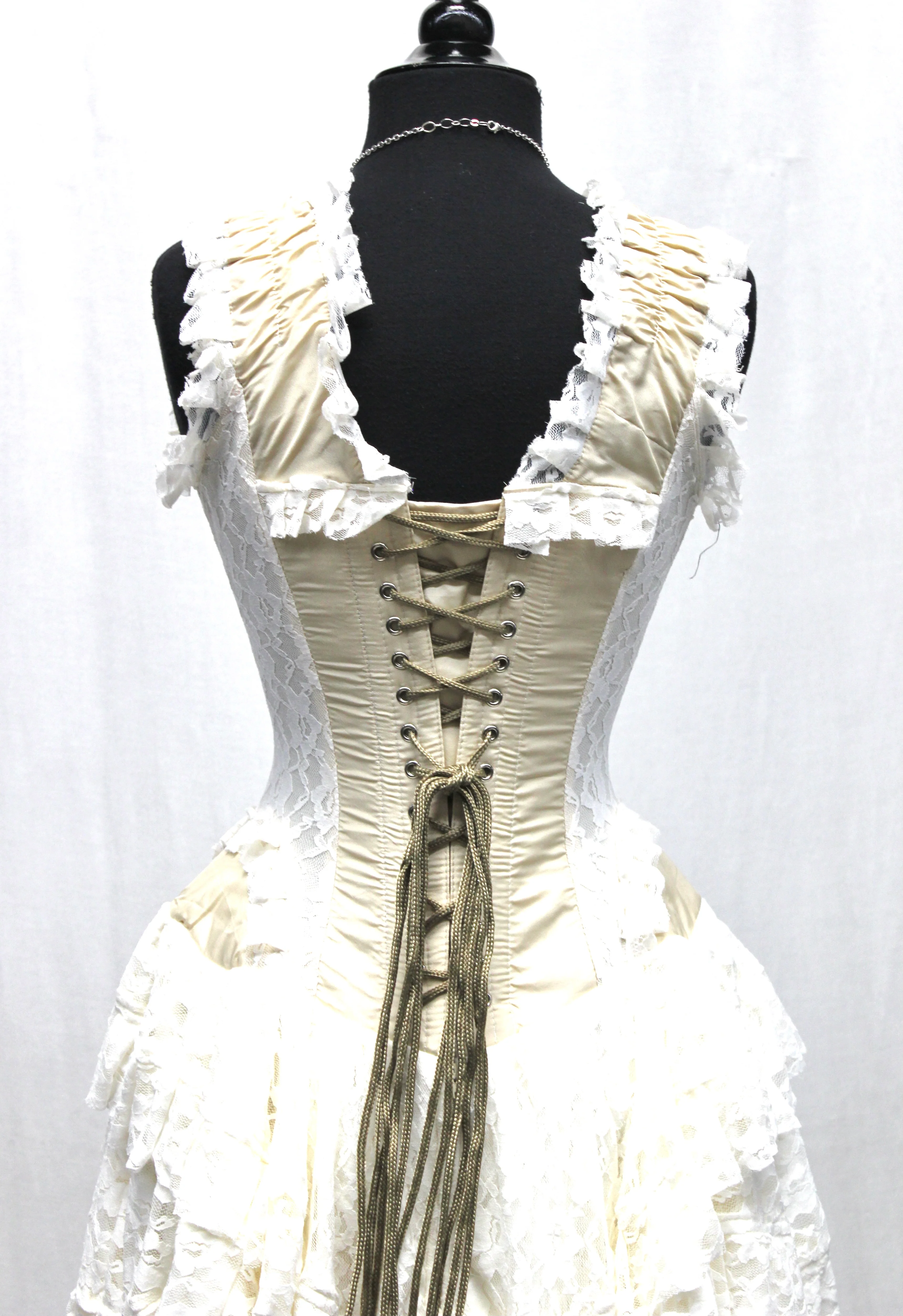 PARIS CABARET DRESS - IVORY TAFFETA - Image 7