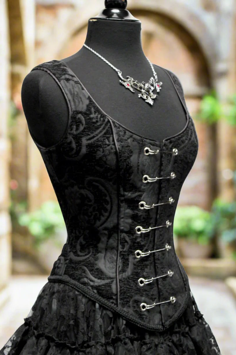 PIN BODICE - BLACK TAPESTRY