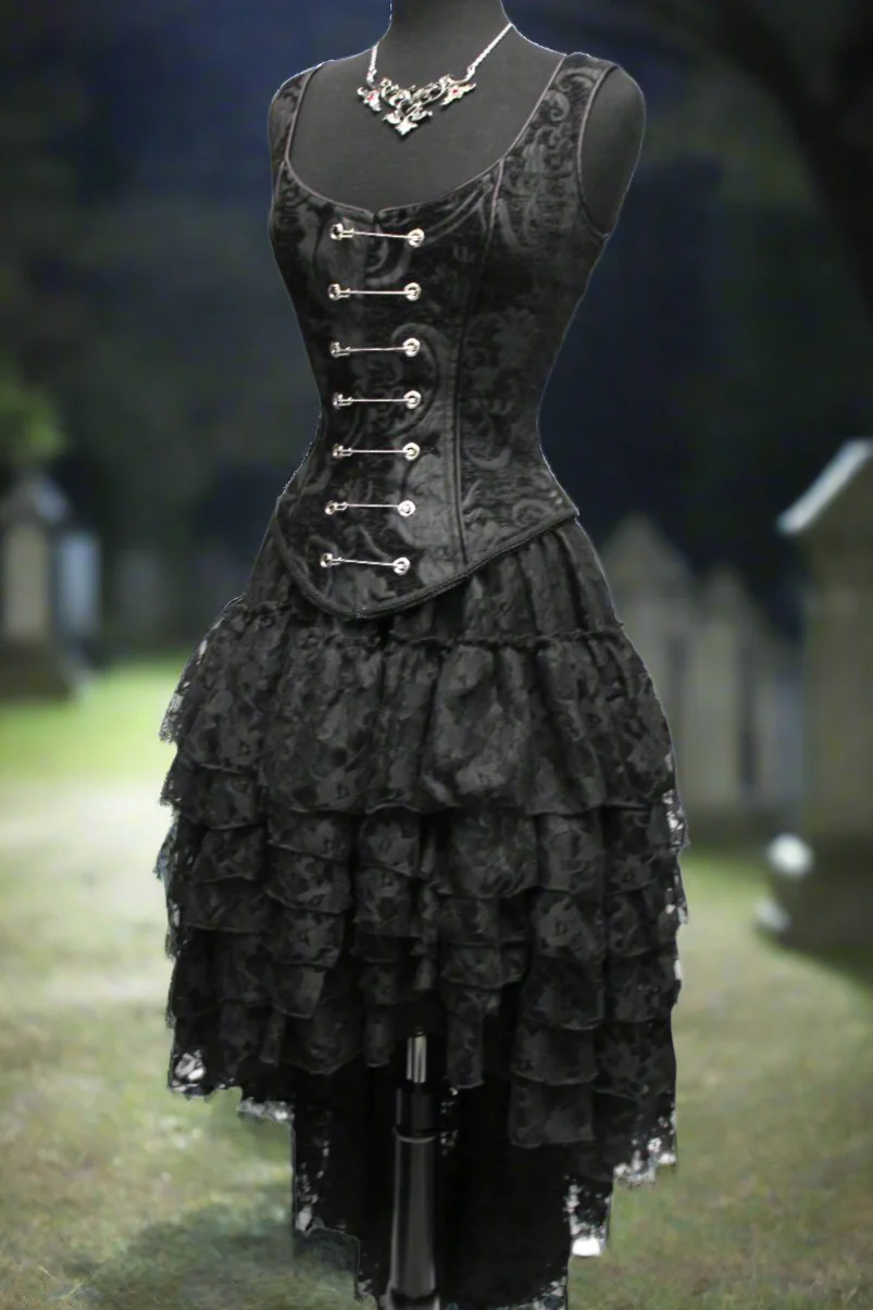 PIN BODICE - BLACK TAPESTRY - Image 2