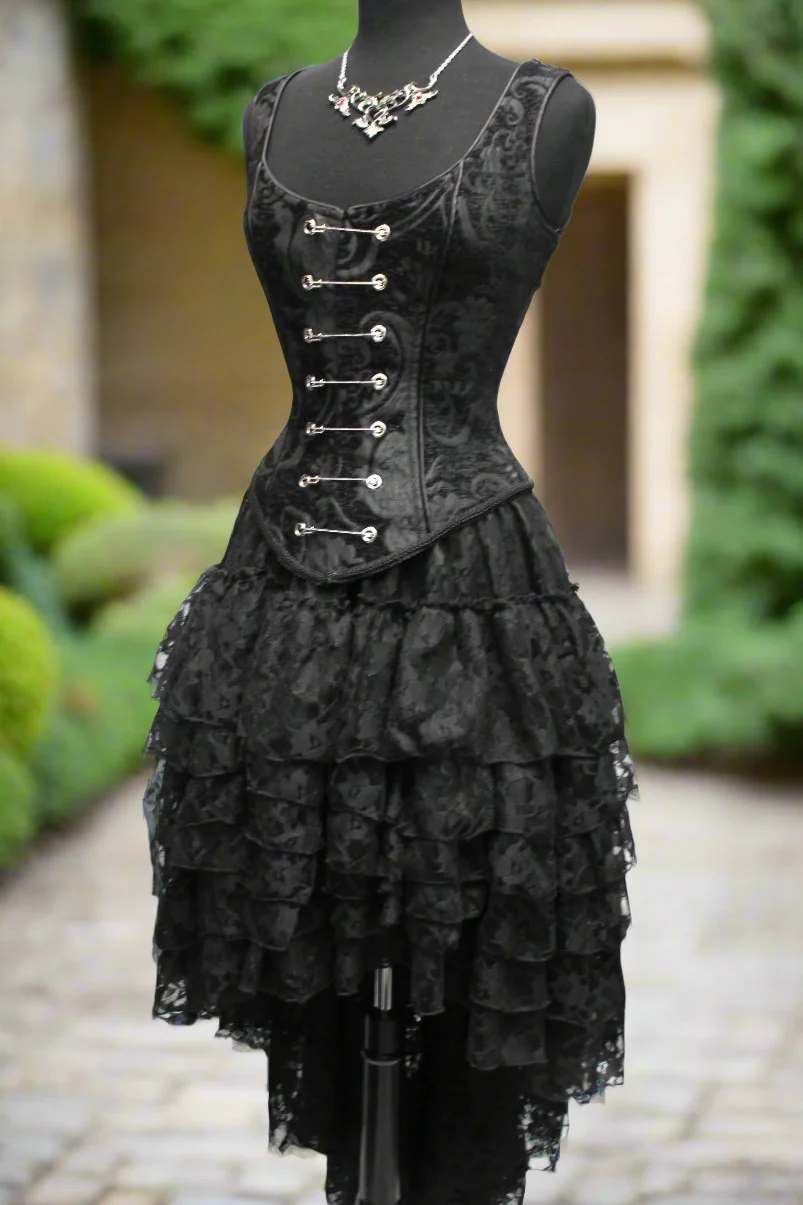 PIN BODICE - BLACK TAPESTRY - Image 4