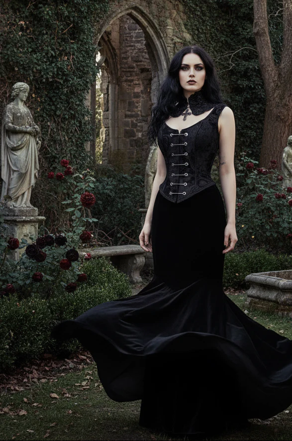 PIN BODICE - BLACK TAPESTRY - Image 6