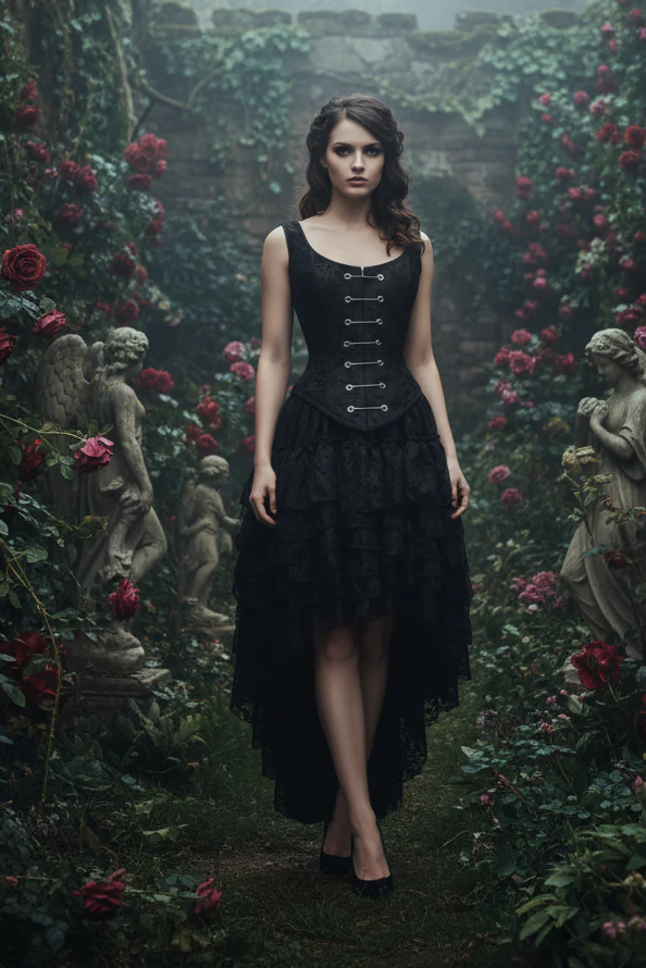 PIN BODICE - BLACK TAPESTRY - Image 9