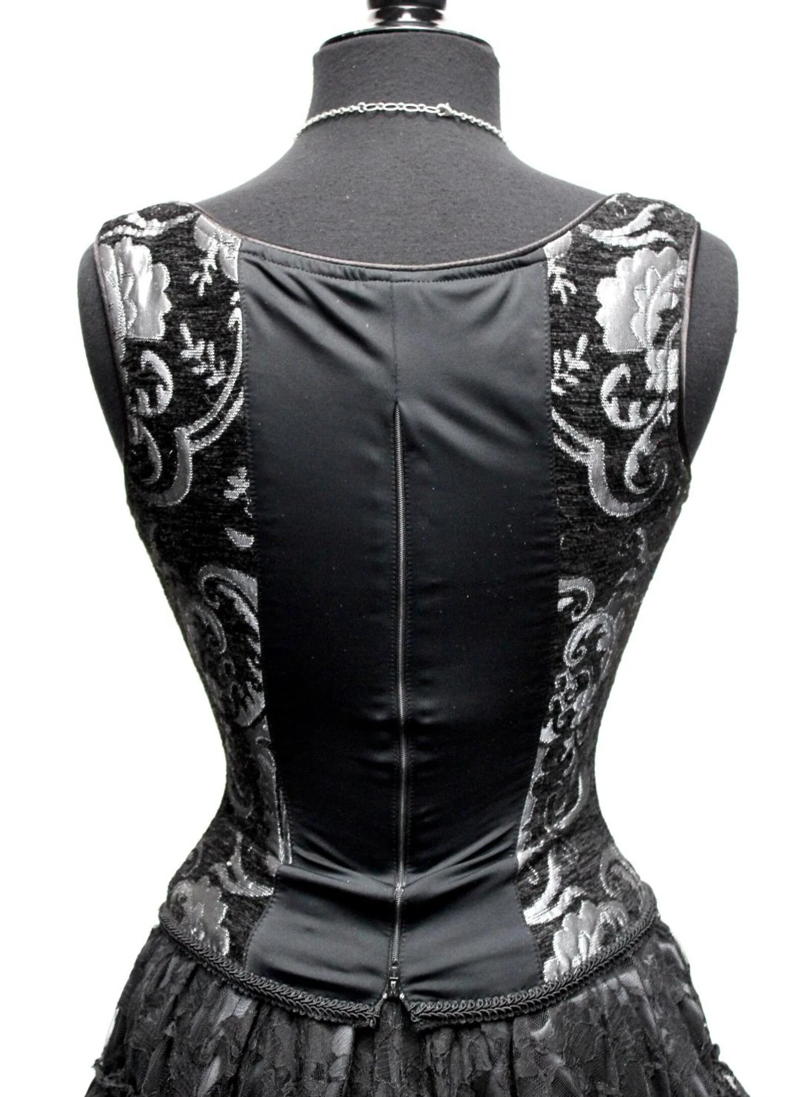 PIN BODICE - SILVER/BLACK TAPESTRY - Image 6