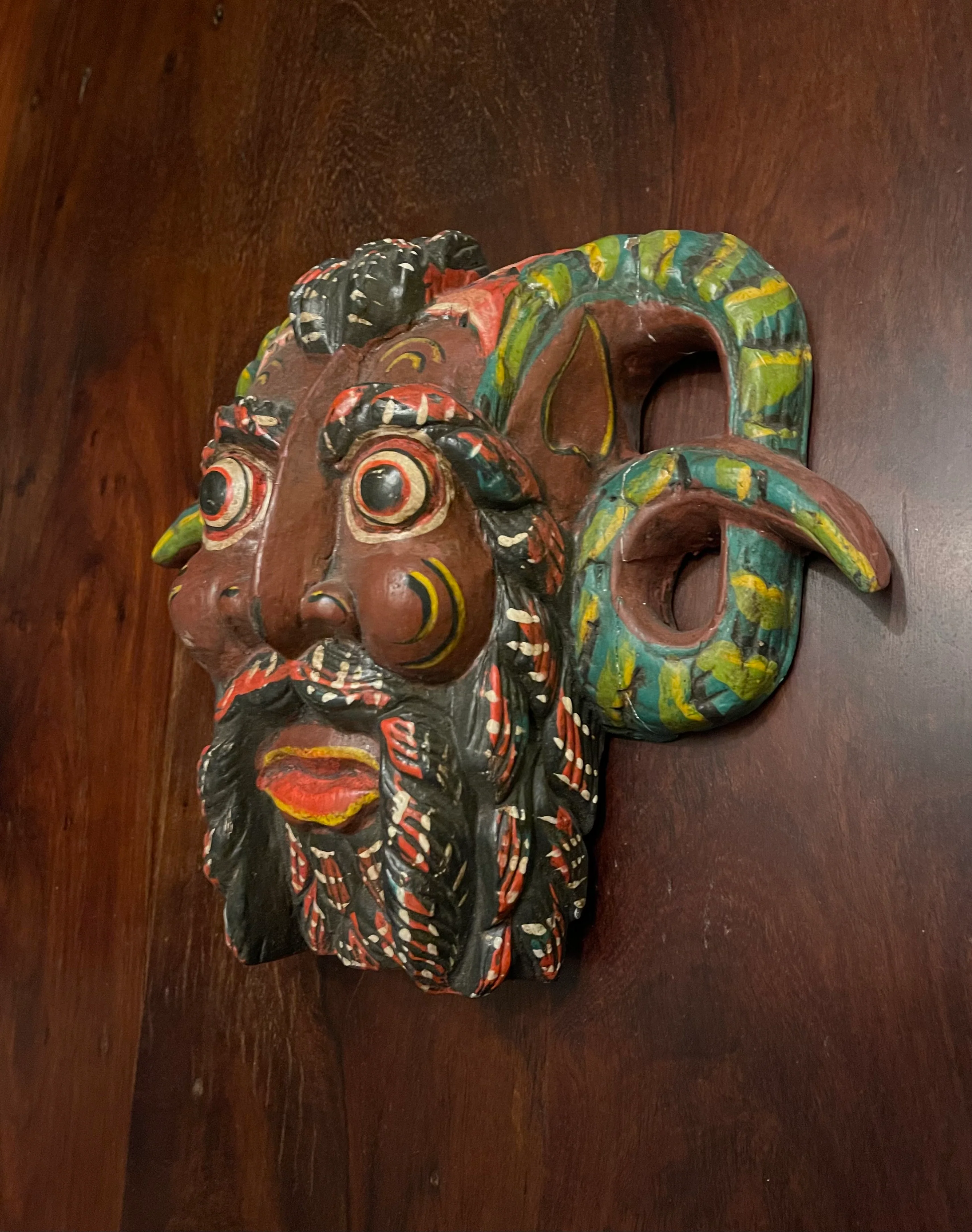 POSEIDON MASK - ANTIQUE WOODEN MASK - Image 2
