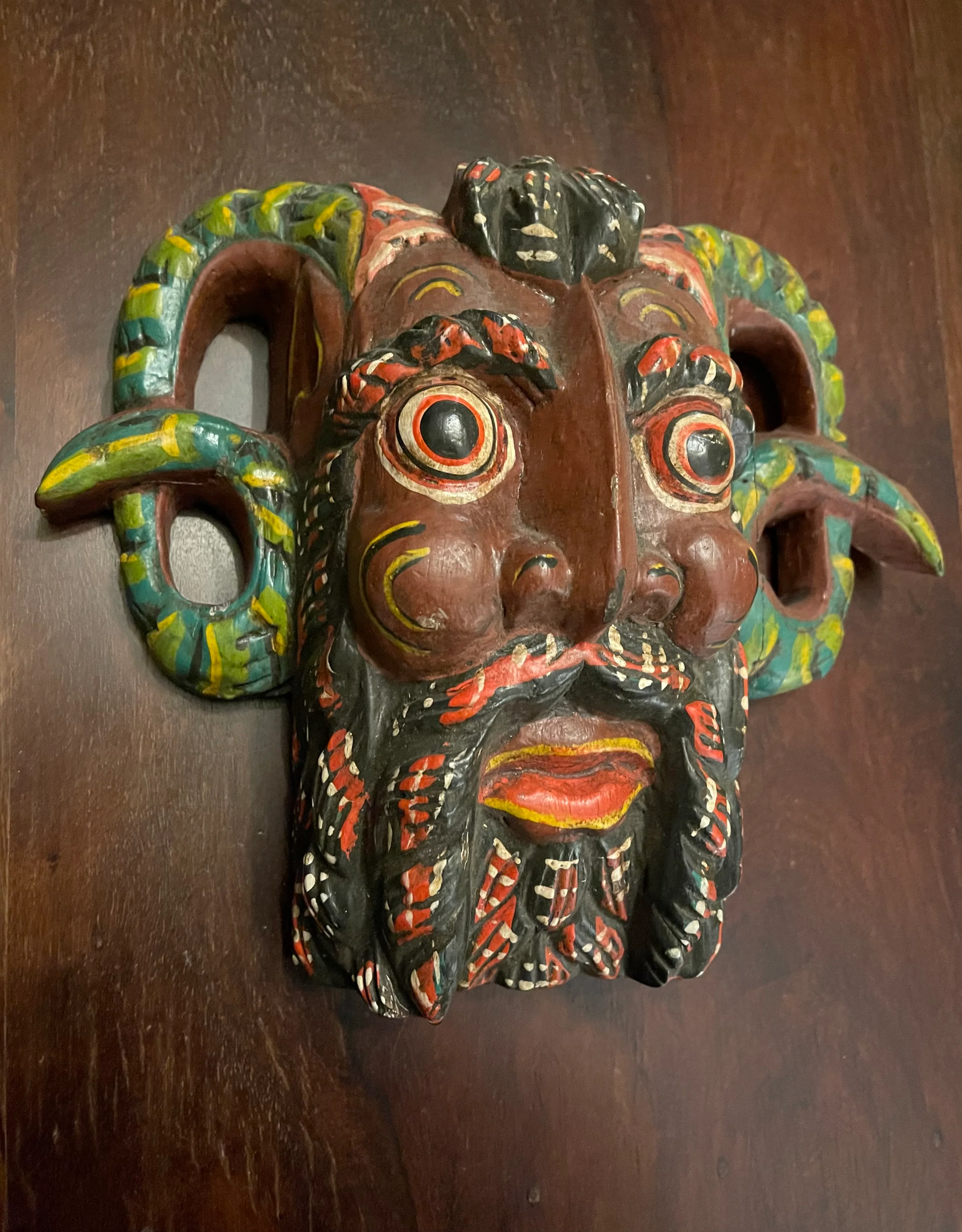 POSEIDON MASK - ANTIQUE WOODEN MASK - Image 3