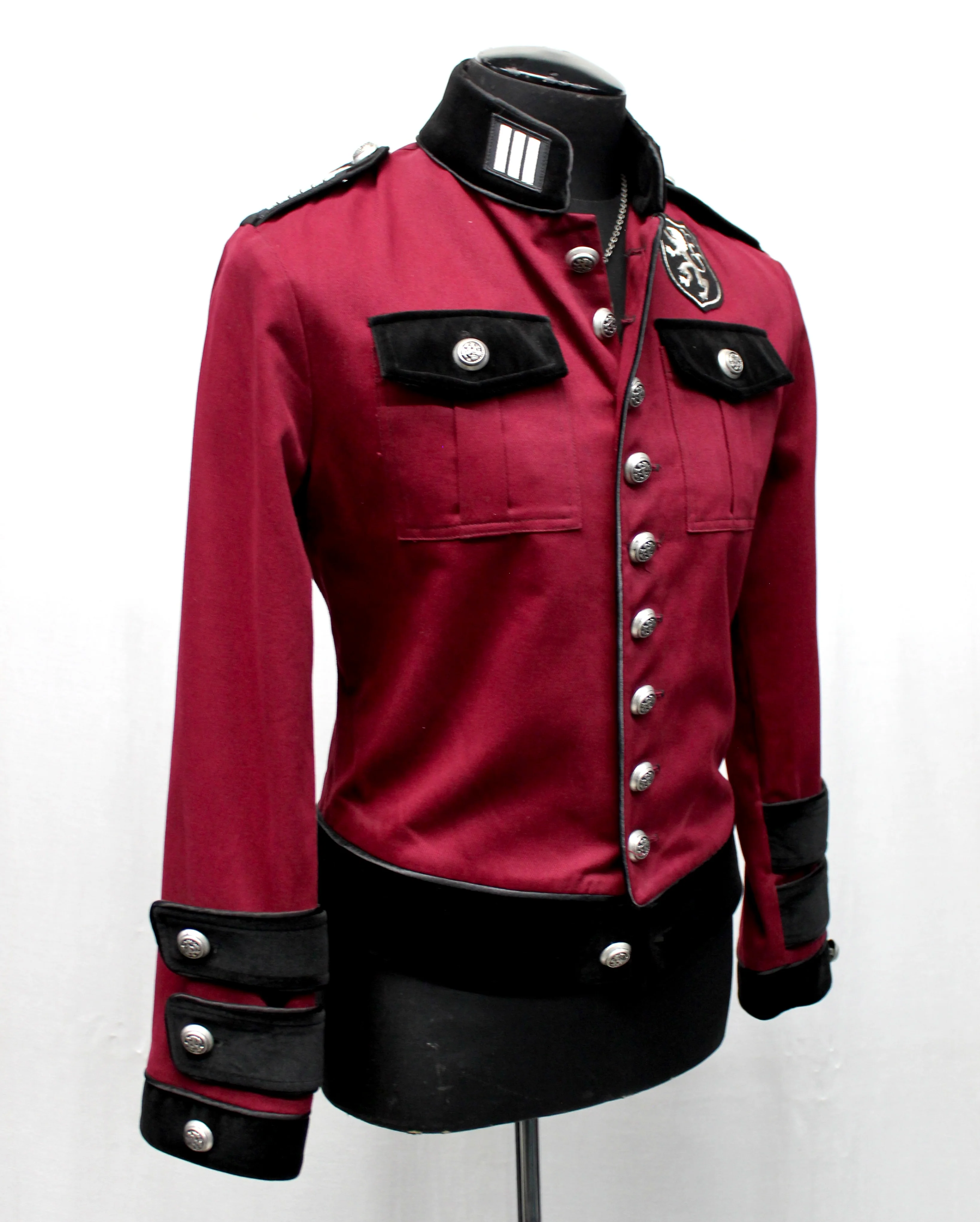 ROYAL MARINE JACKET - BURGUNDY DENIM - SIZE MEDIUM - ONLY ONE LEFT - Image 4