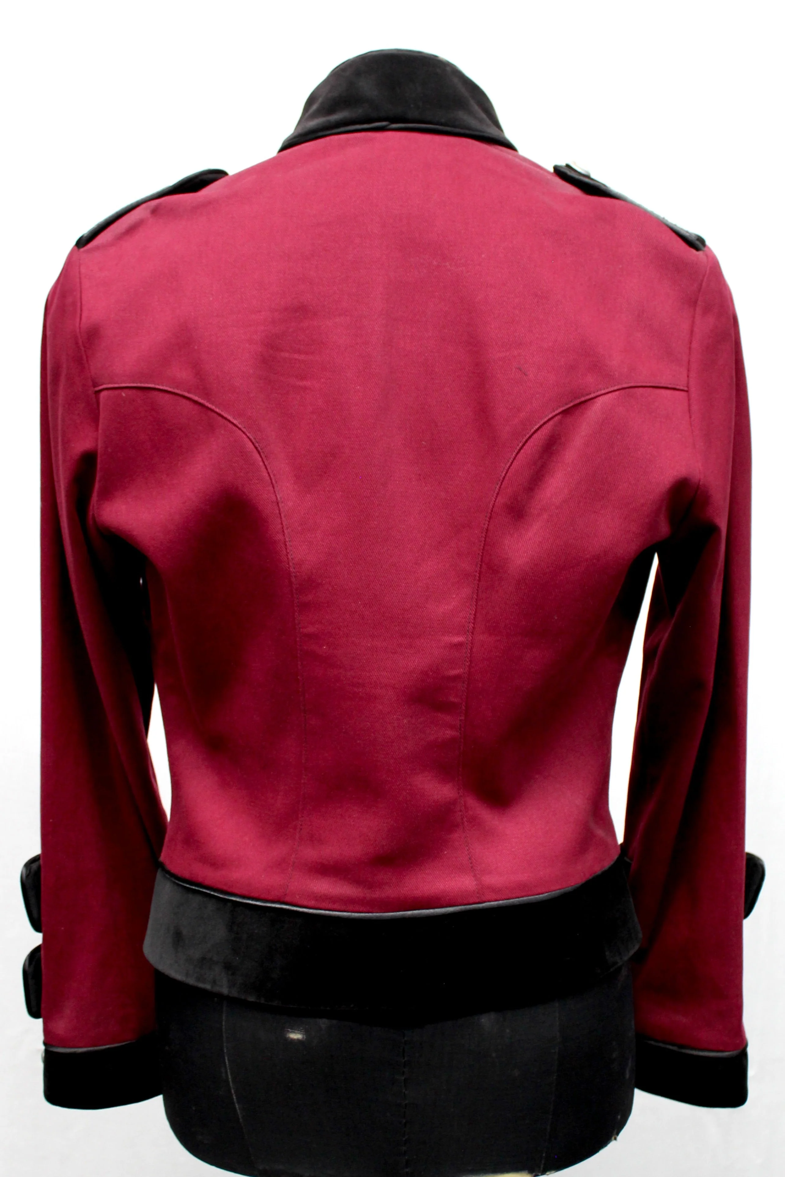ROYAL MARINE JACKET - BURGUNDY DENIM - SIZE MEDIUM - ONLY ONE LEFT - Image 5