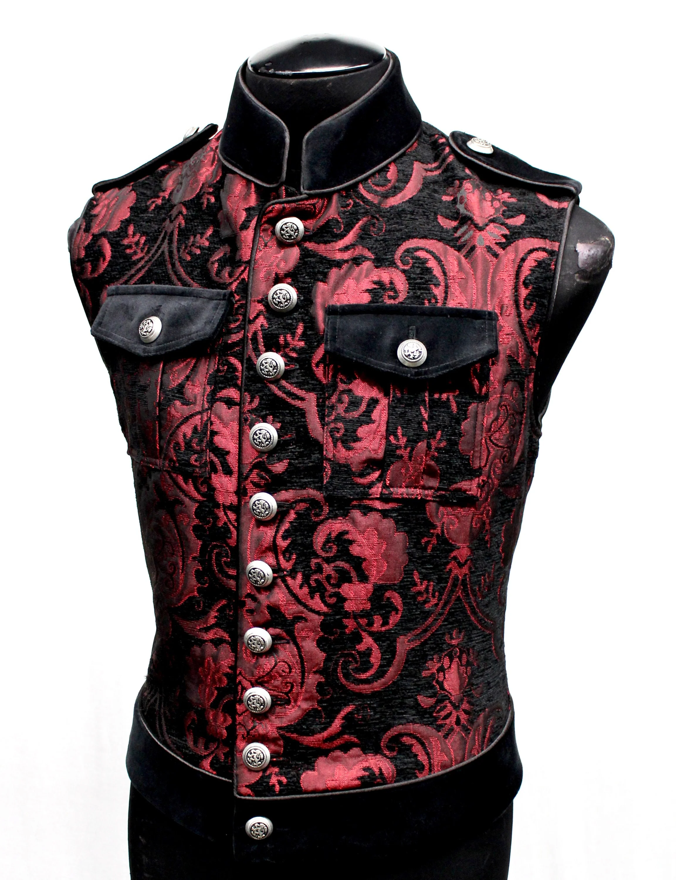 ROYAL MARINE VEST -Red/Black Tapestry - Image 2