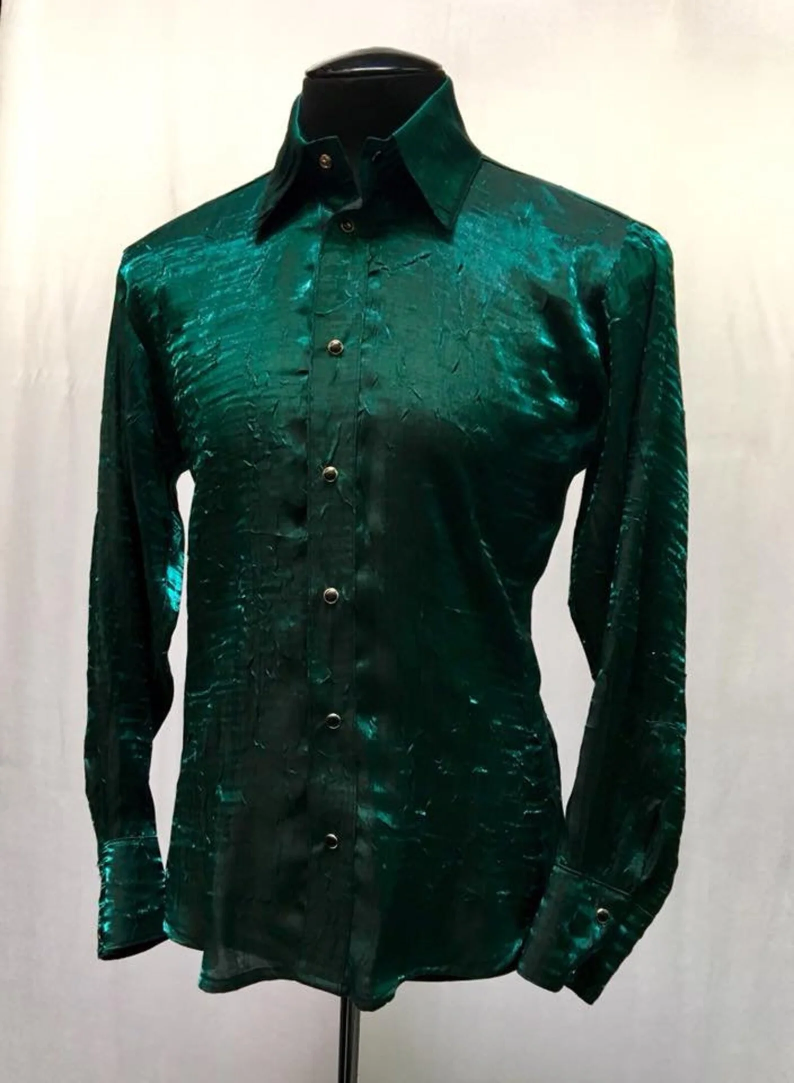 SHIMMER SHIRT - DARK GREEN - Image 3