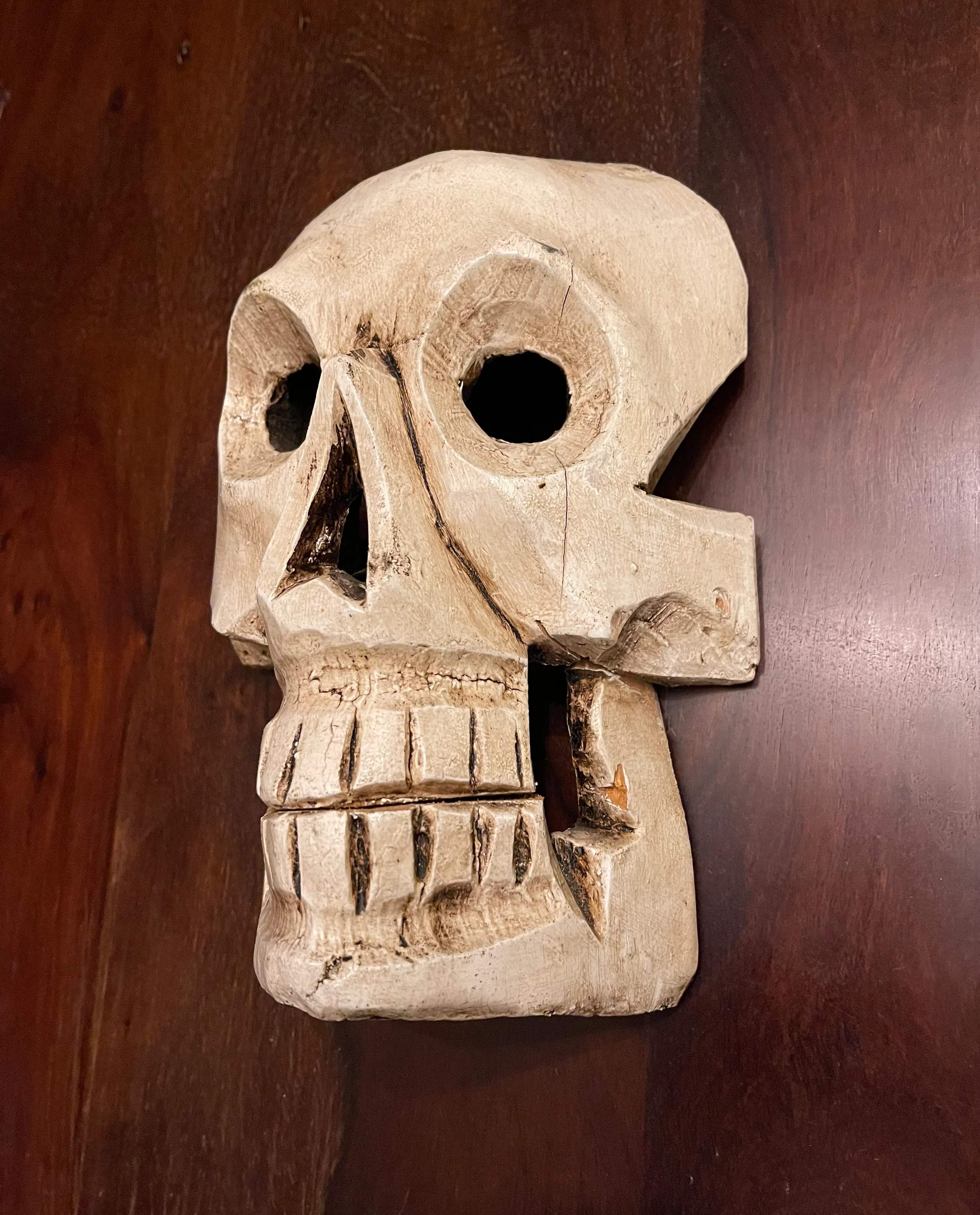 SPOOKY SKULL - WOODEN MASK - Image 2