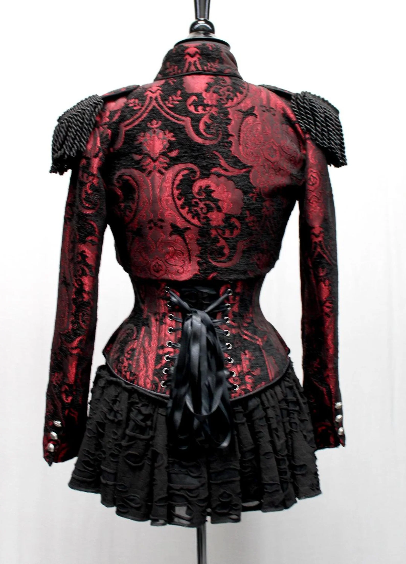 TAPESTRY CORSET - RED/BLACK - Image 6