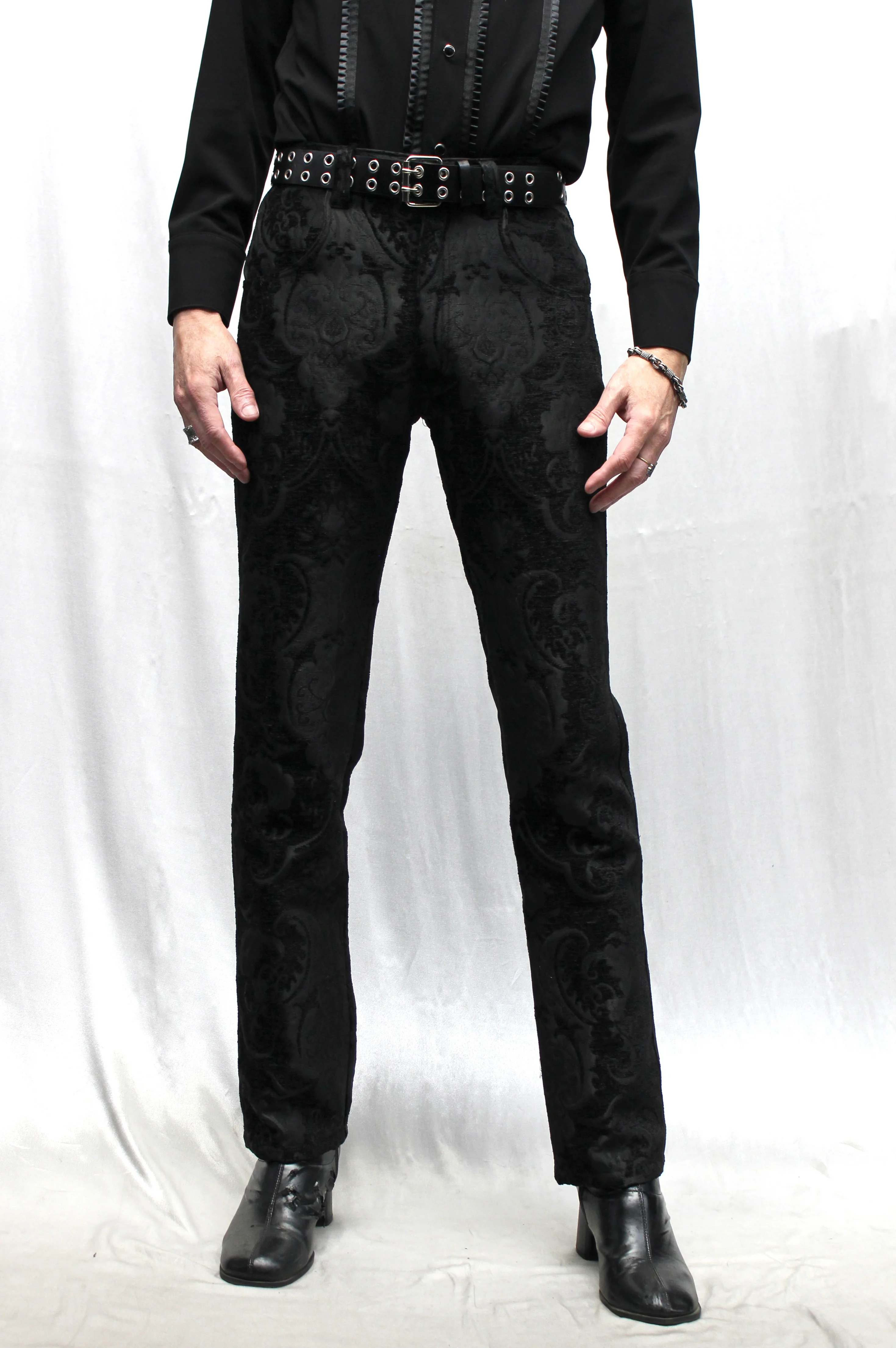 TAPESTRY PANTS - BLACK - Image 3