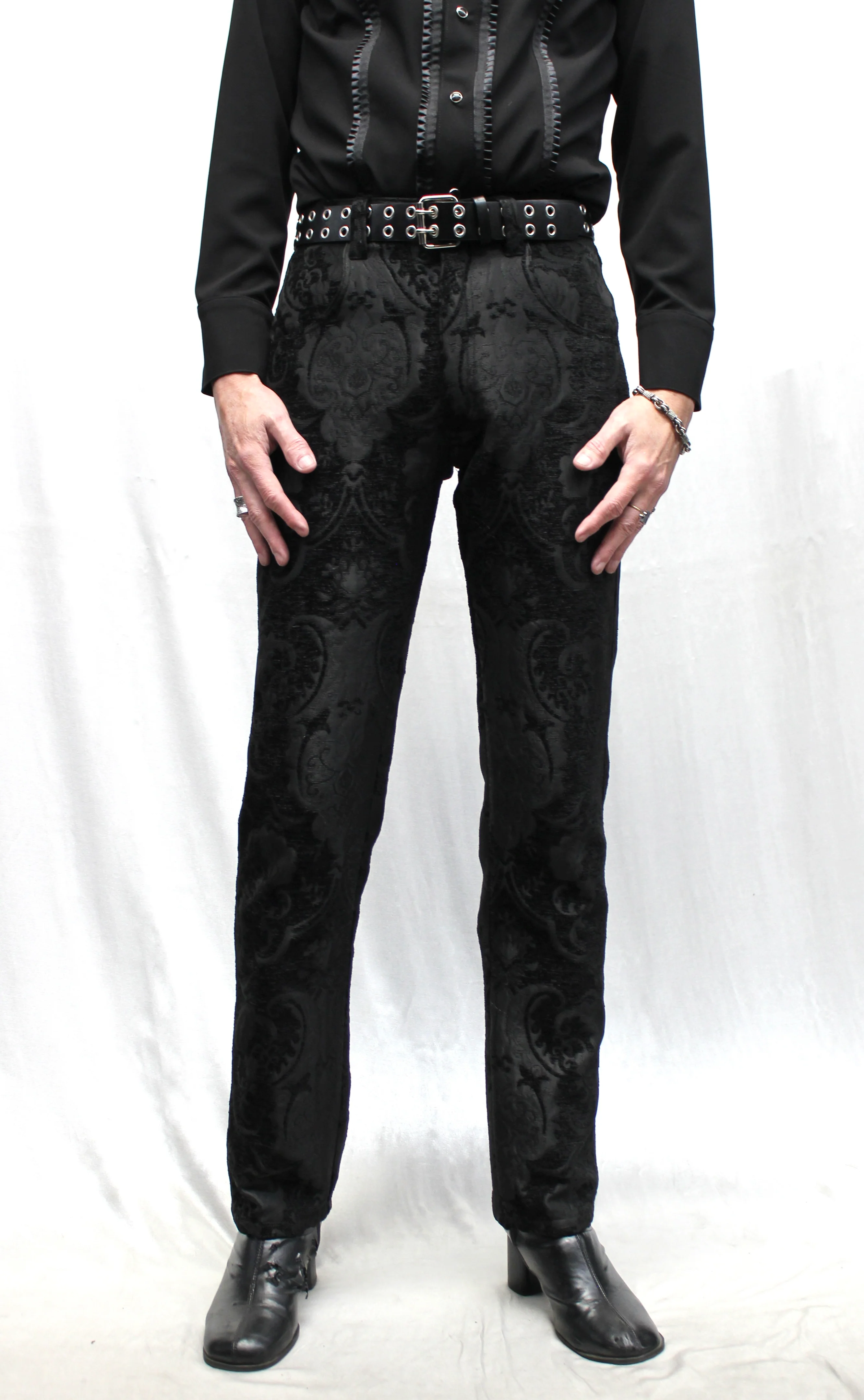 TAPESTRY PANTS - BLACK - Image 4