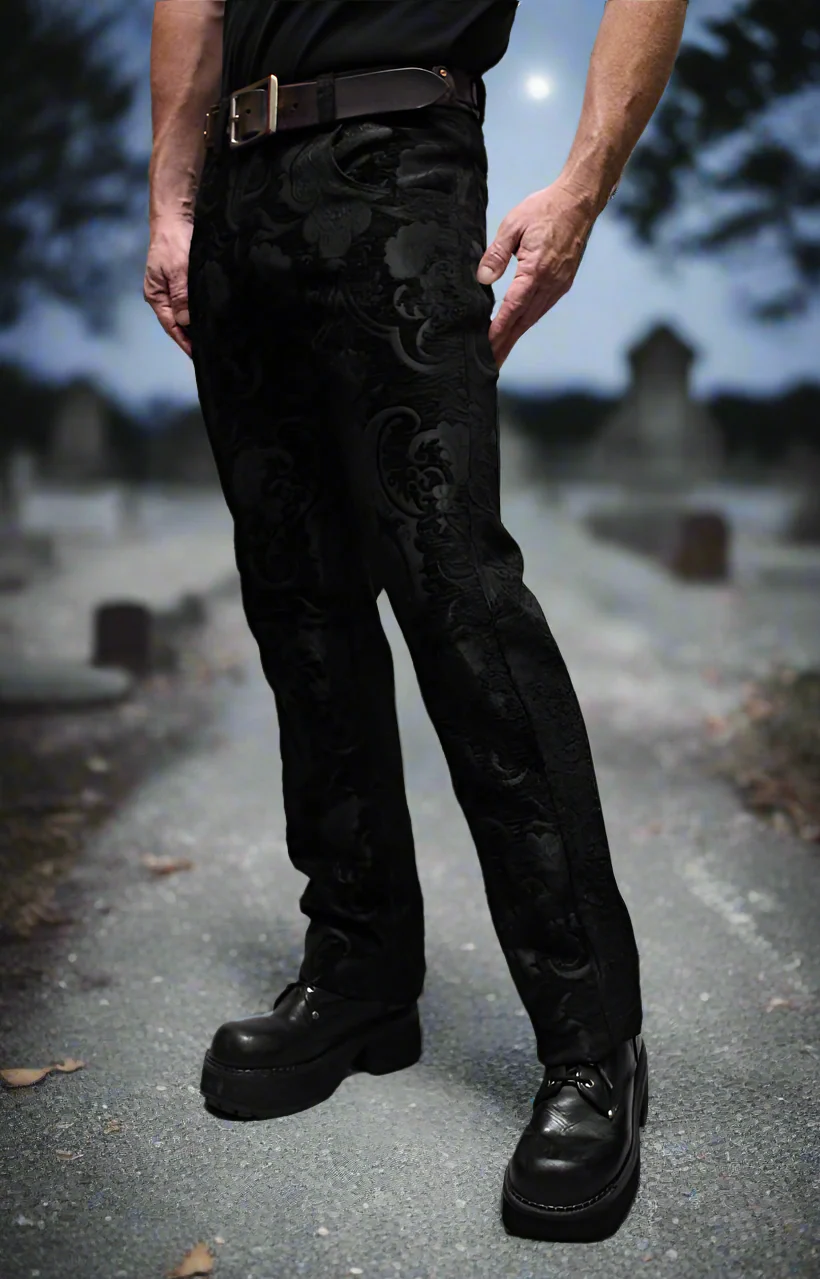 TAPESTRY PANTS - BLACK - Image 7
